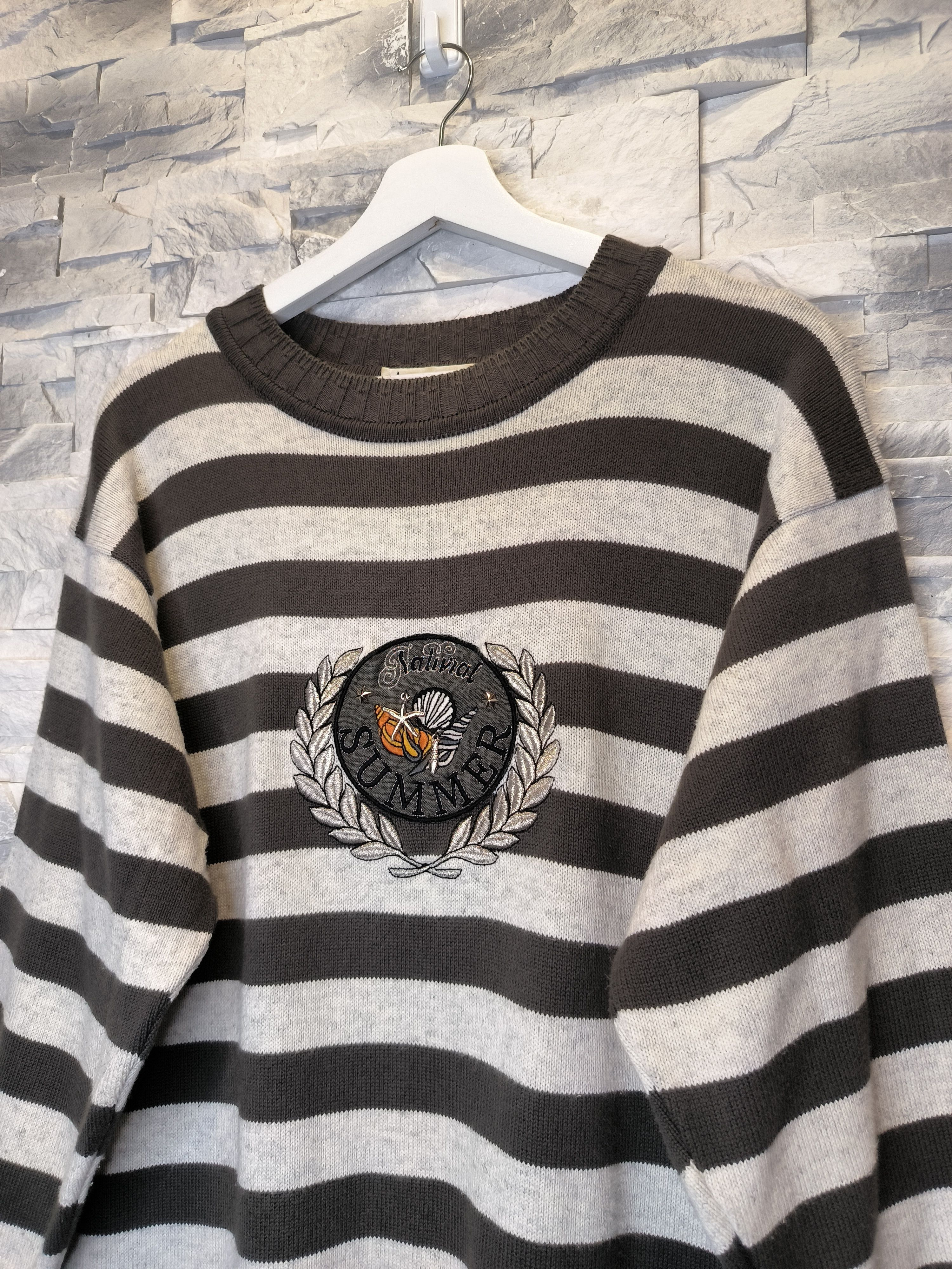Carlo Colucci Vintage Carlo Colucci Atenzione Knitwear Striped Knitwear Size US L / EU 52-54 / 3 - 2 Thumbnail