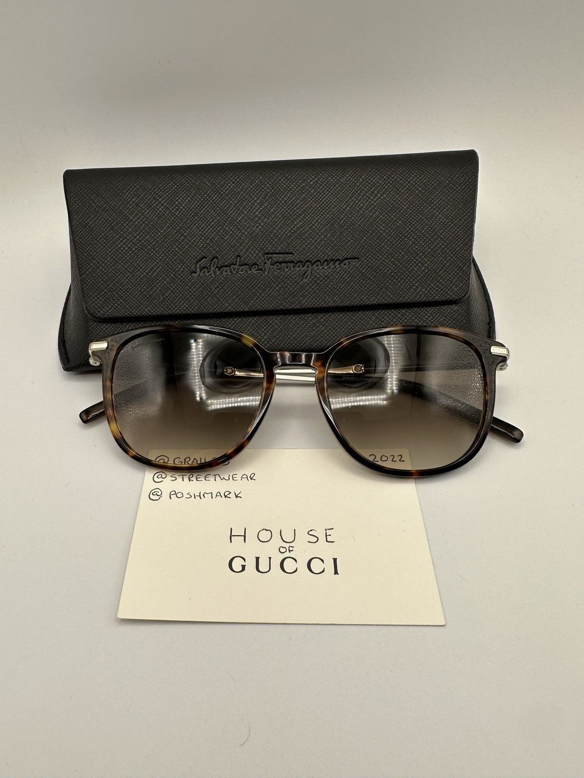 Salvatore Ferragamo Salvatore Ferragamo Acetate Gancini Sunglasses Size ONE SIZE - 9 Thumbnail