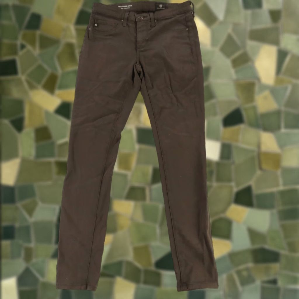 Adriano Goldschmied Jeans Womens 24R Brown Green Cotton Pant Legging Ankle 26x28