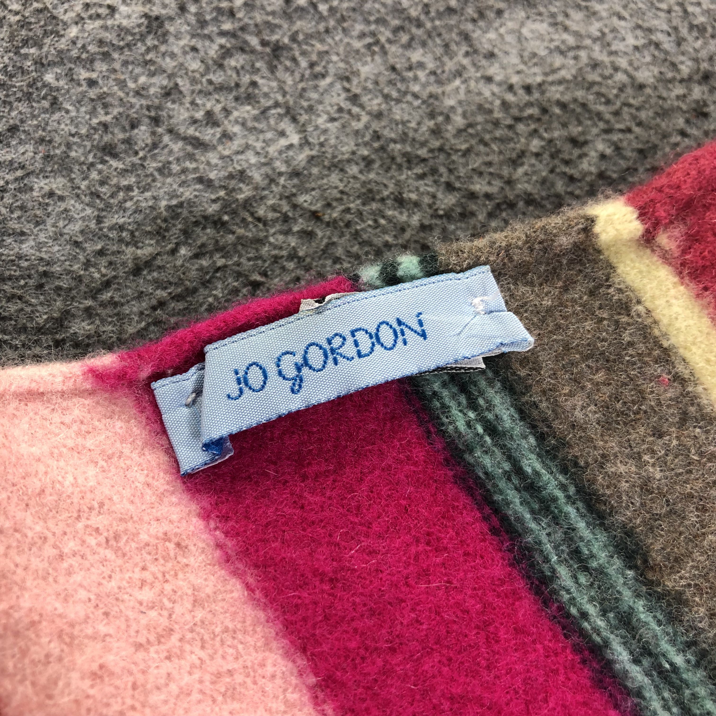 Vintage Jo Gordon Striped Long Wool Scarf Muffler V1295 Size ONE SIZE - 4 Thumbnail