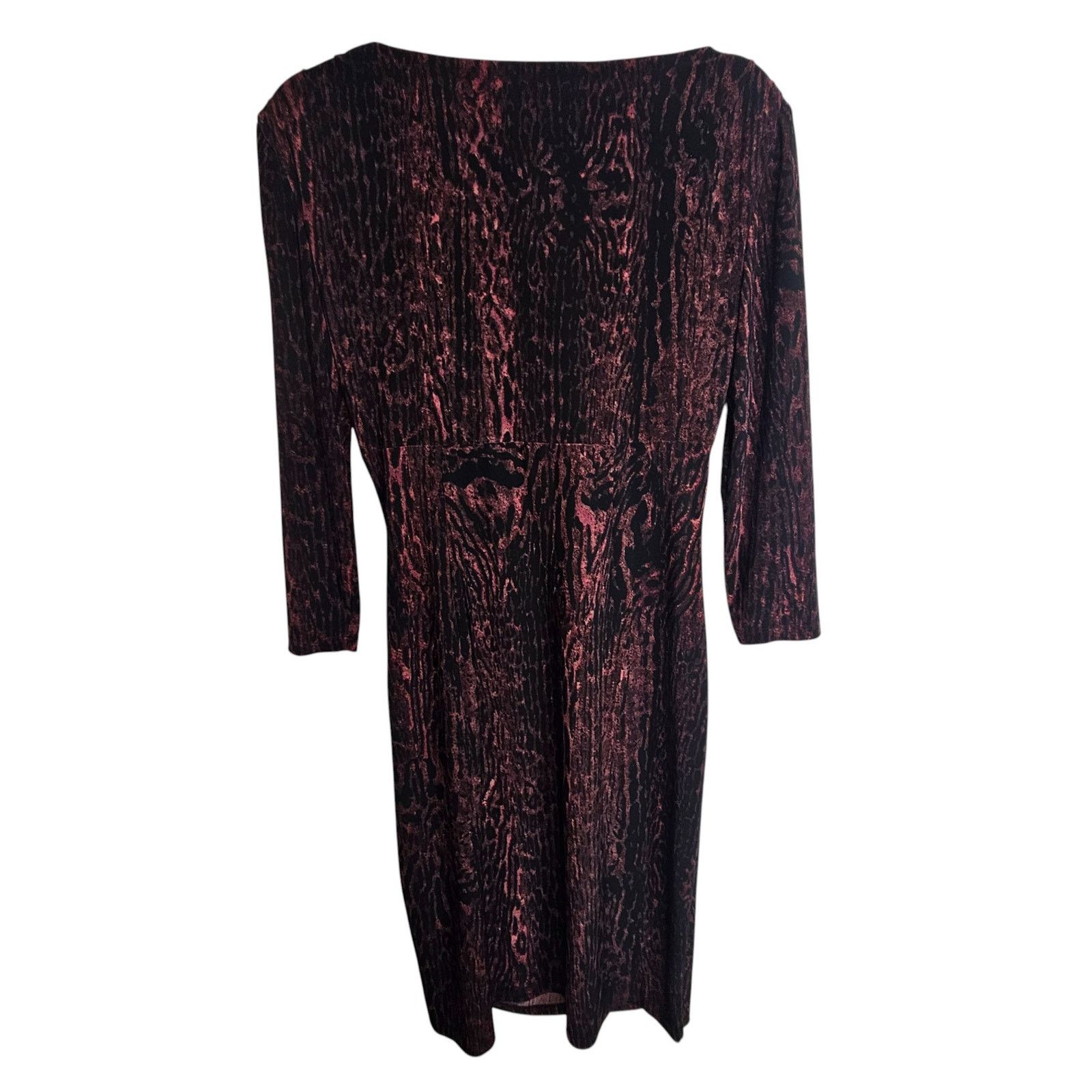 Lauren Ralph Lauren Lauren Ralph Lauren Womens Animal Print Ruched Sheath Dress Size S / US 4 / IT 40 - 7 Thumbnail