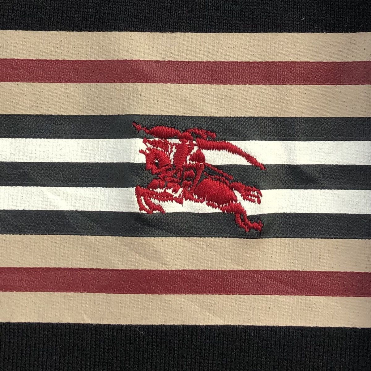 Burberry Burberry Blue Label Stripes Embroidery Logo Black Tee Size US M / EU 48-50 / 2 - 6 Thumbnail