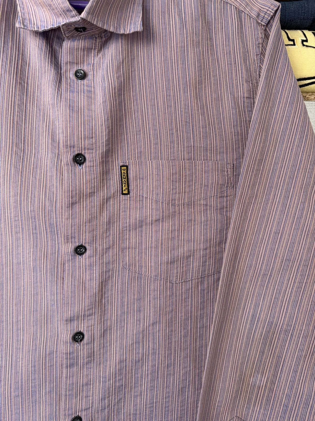 Armani Armani Jeans Striped Shirt Button Up Rayon Size US M / EU 48-50 / 2 - 4 Thumbnail