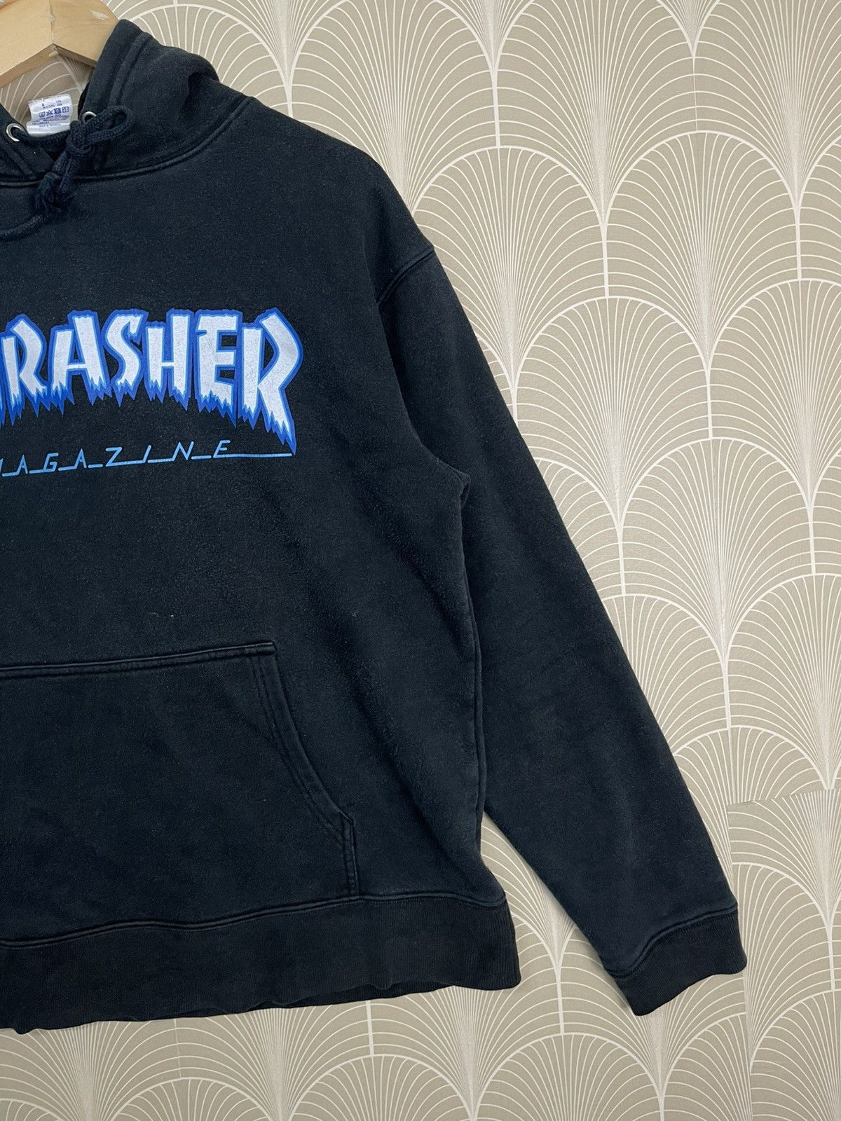 Japanese Brand × Thrasher × Vintage VINTAGE THRASHER MAGAZINE SKATEBOARD HOODIE BLUE PRINT Size US L / EU 52-54 / 3 - 4 Thumbnail