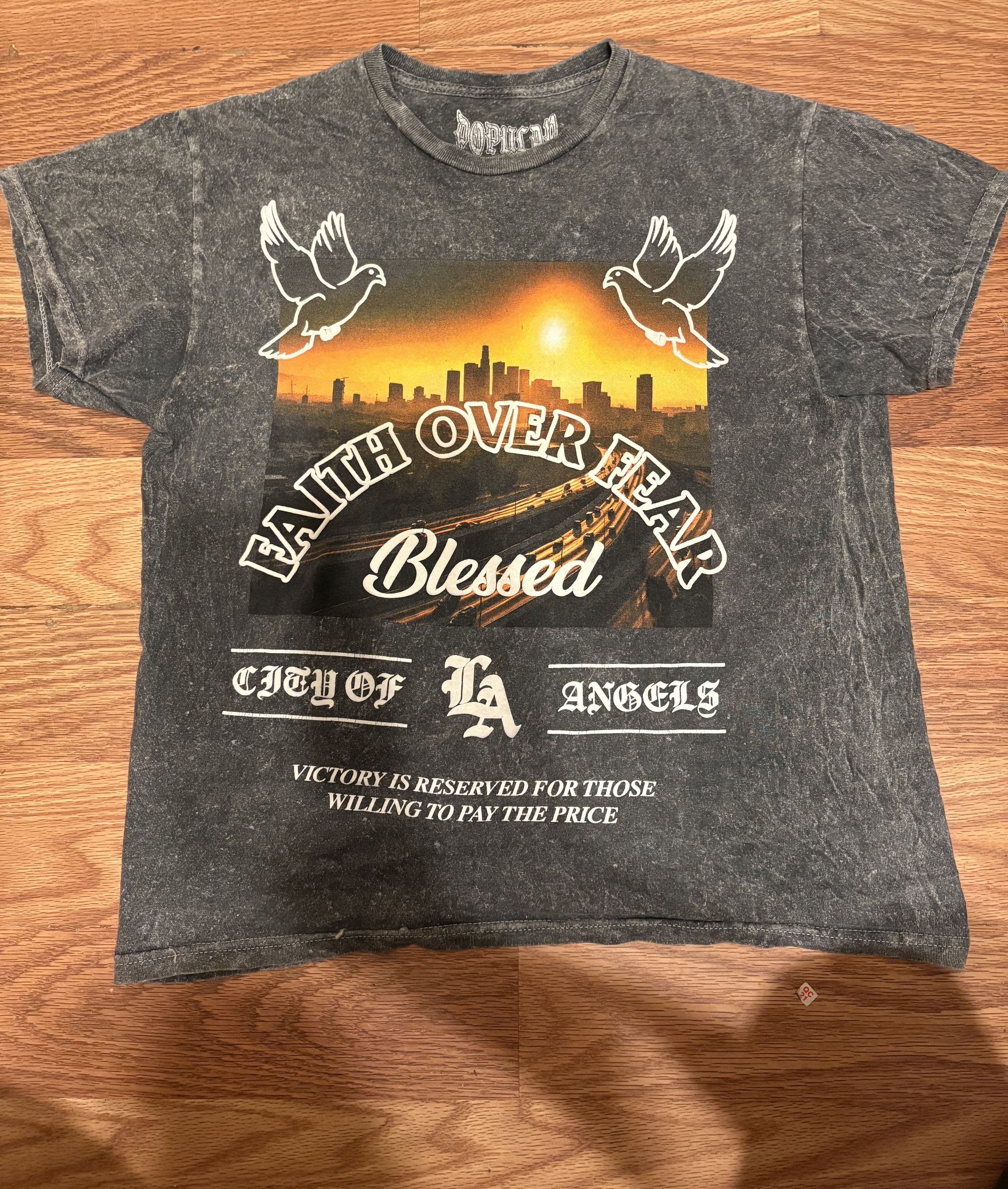 Other Vintage Washed Graphic Tee – Faith Over Fear Size US M / EU 48-50 / 2 - 1 Thumbnail