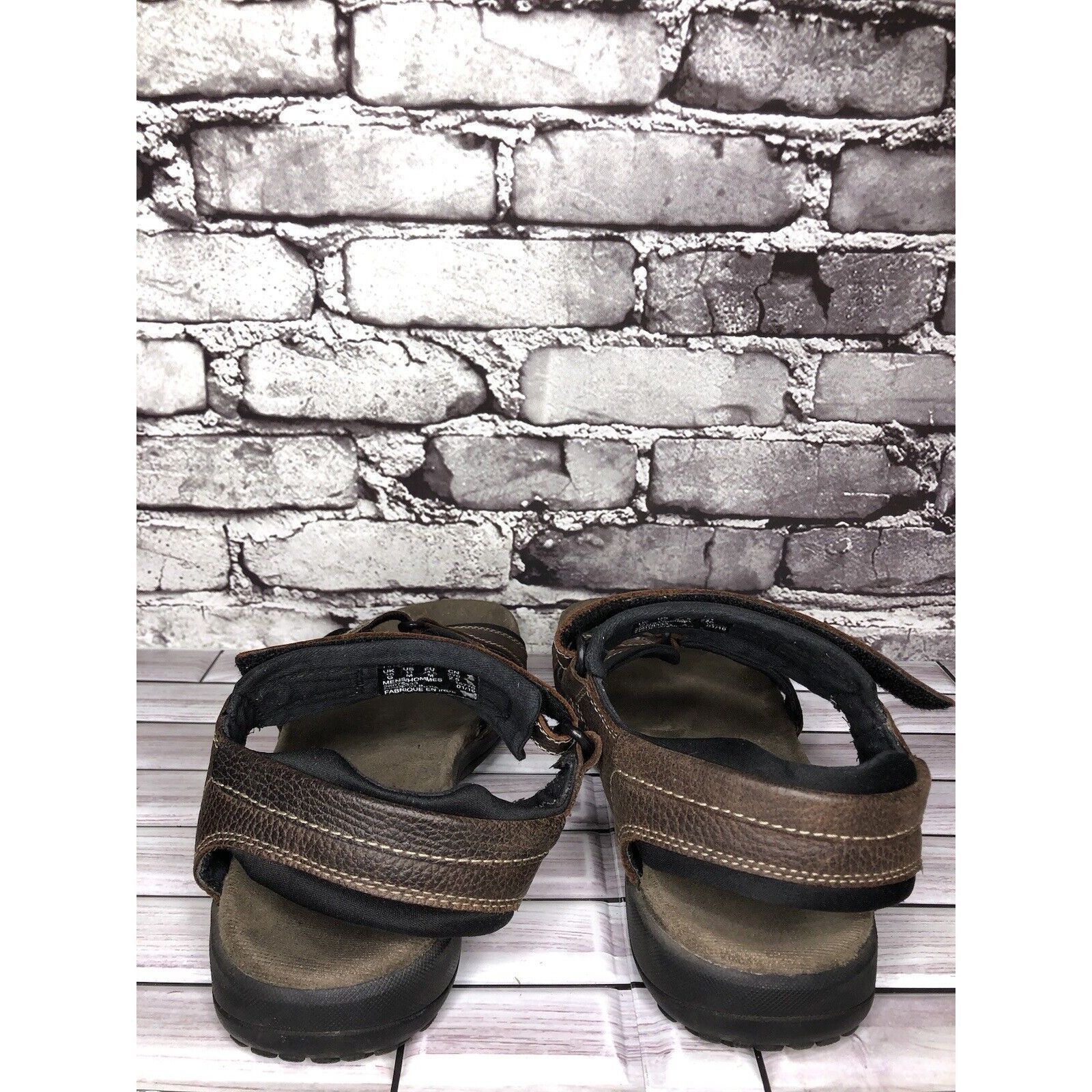 Clarks Clarks Brown Leather Synthetic Hiking Outdoor Strap Sandals Size US 11 / EU 44 - 4 Thumbnail