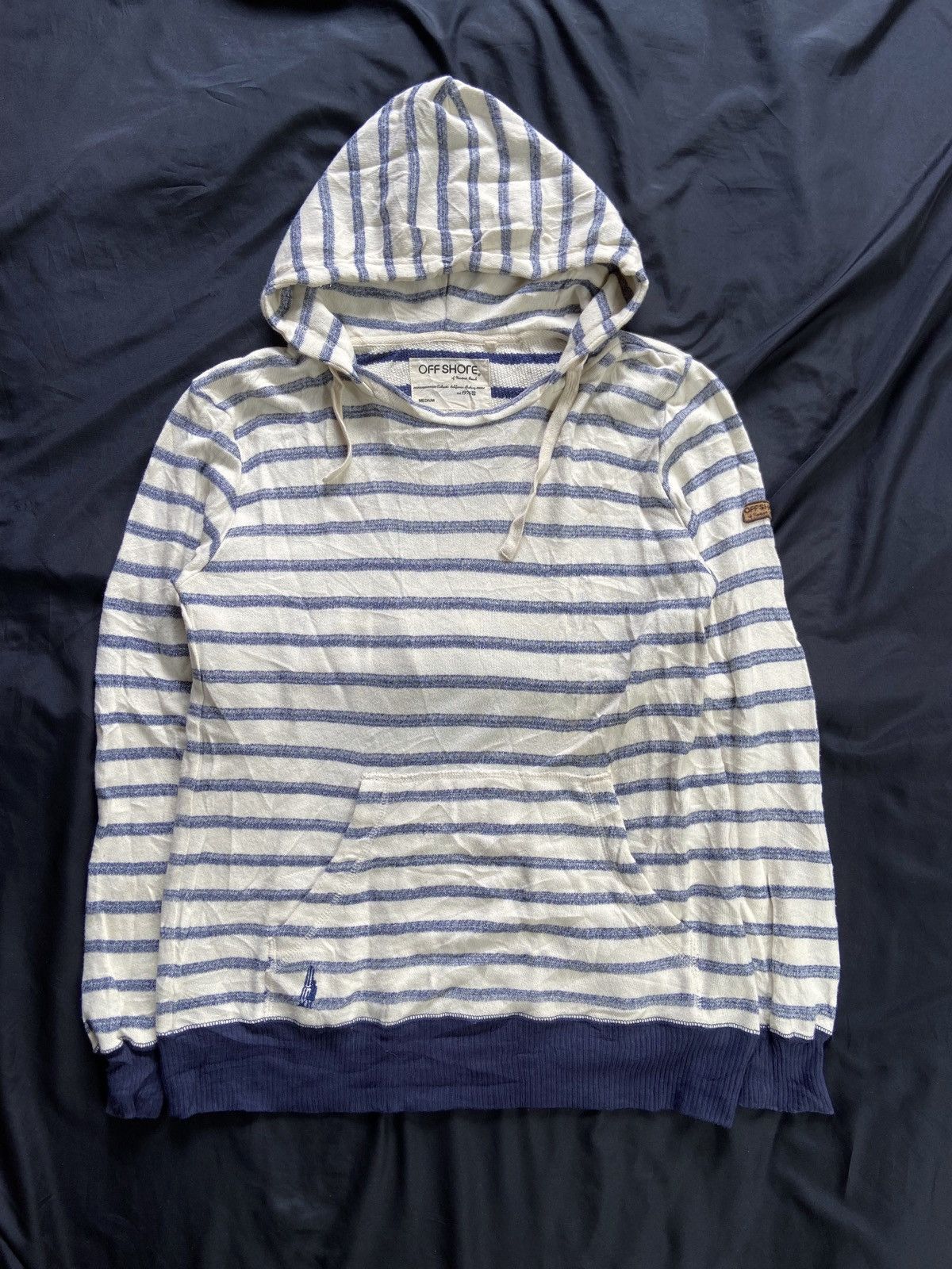 Japanese Brand JAPANESE OFF SHORE STRIPED HOODIE Size US XL / EU 56 / 4 - 1 Thumbnail