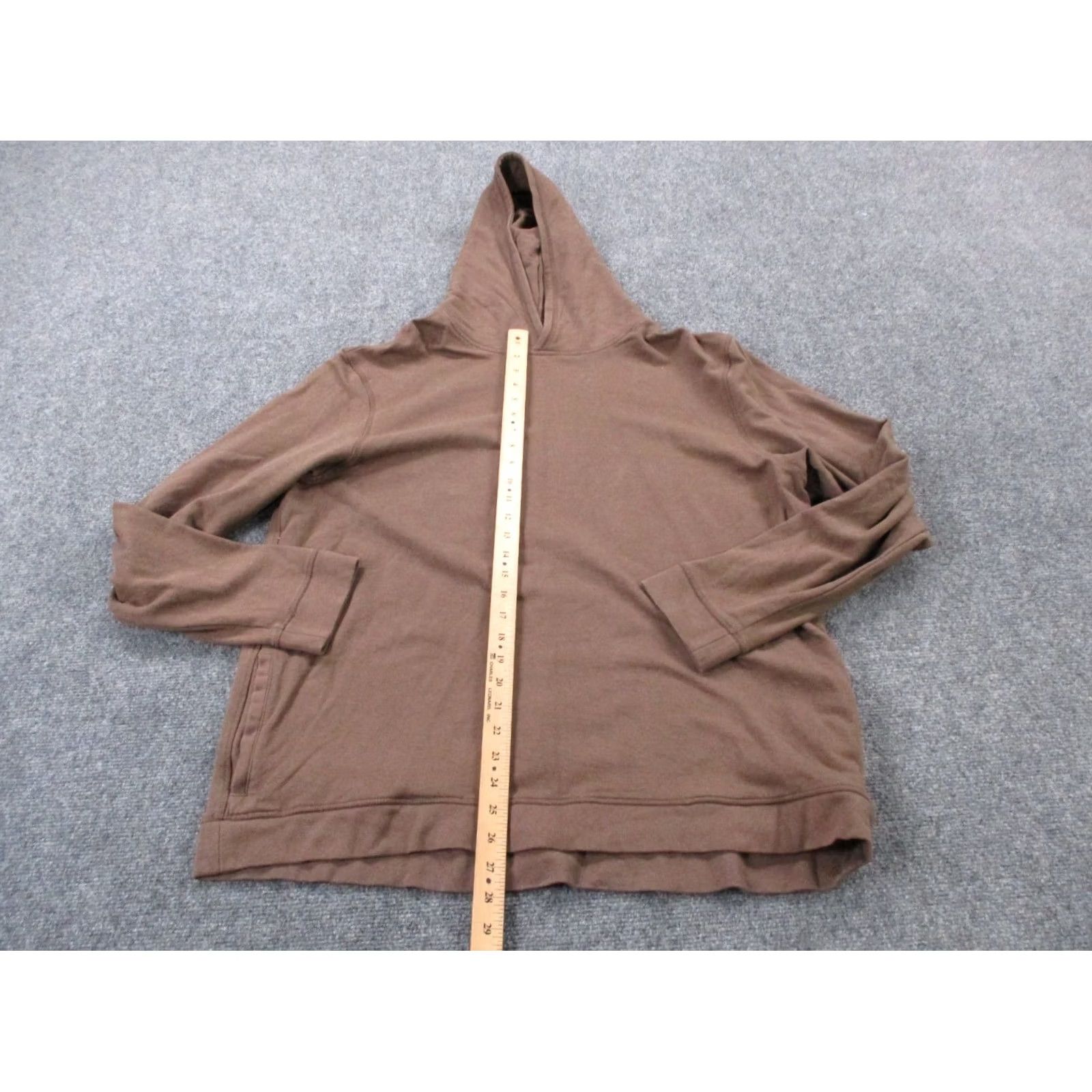 Vintage Free Fly Hoodie Womens 2XL Brown Bamboo Viscose Cotton Spandex Pullover Hooded Lightweight Activewear Pullover Women 2XL Brown Size XXL / US 16-18 / IT 52-54 - 3 Thumbnail