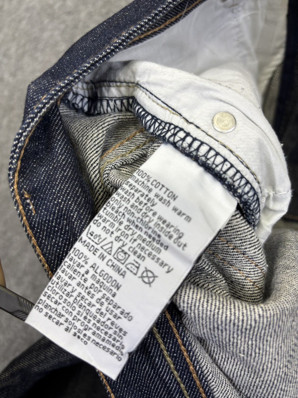 Pelle Pelle 💥Super BAGGY💥pellepelle Marc Buchanan Paint Spash Denim F876 Size US 36 / EU 52 - 16 Thumbnail
