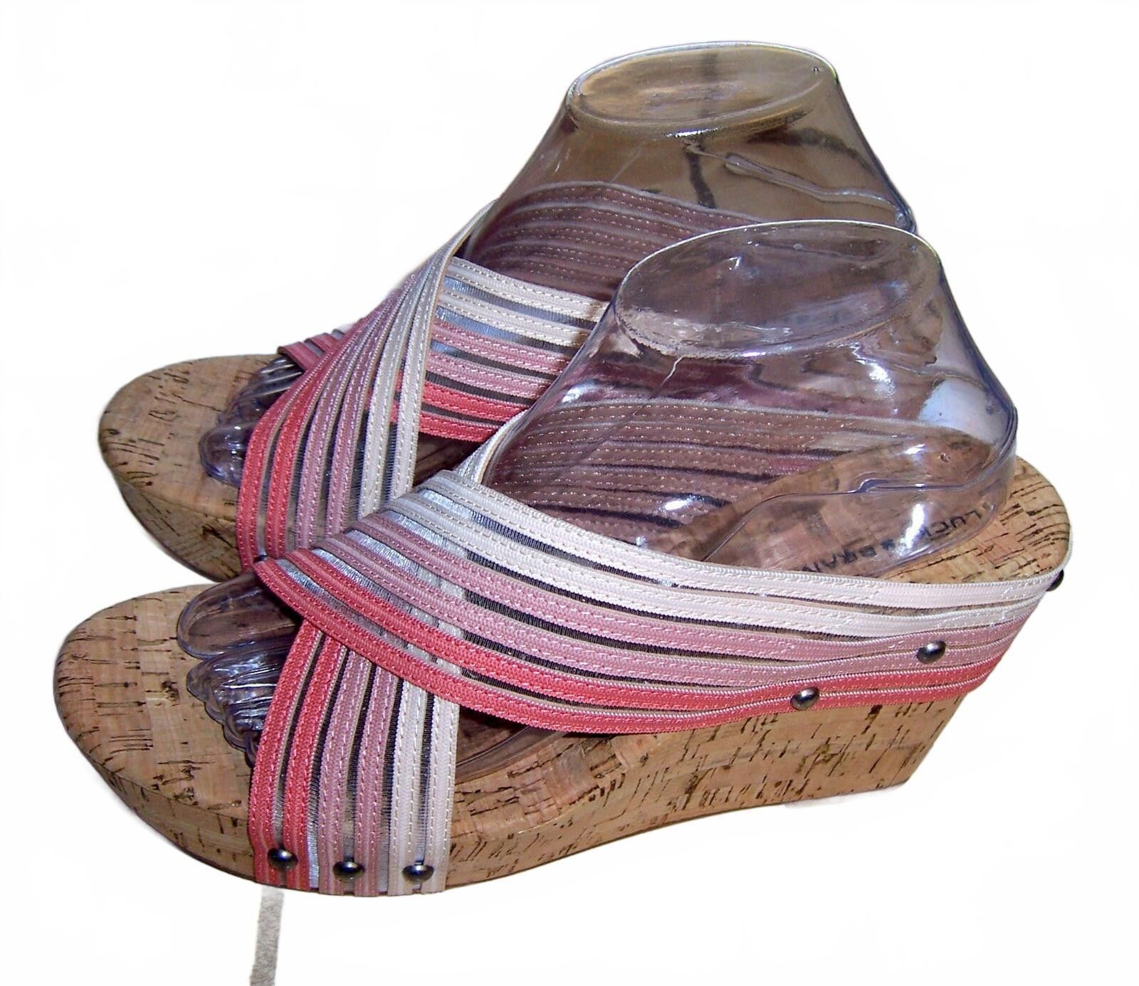 Lucky Brand Lucky Brand Mykayla Cork Wedge Sandals - Pink - US 9.5 Size US 9.5 / IT 39.5 - 1 Thumbnail