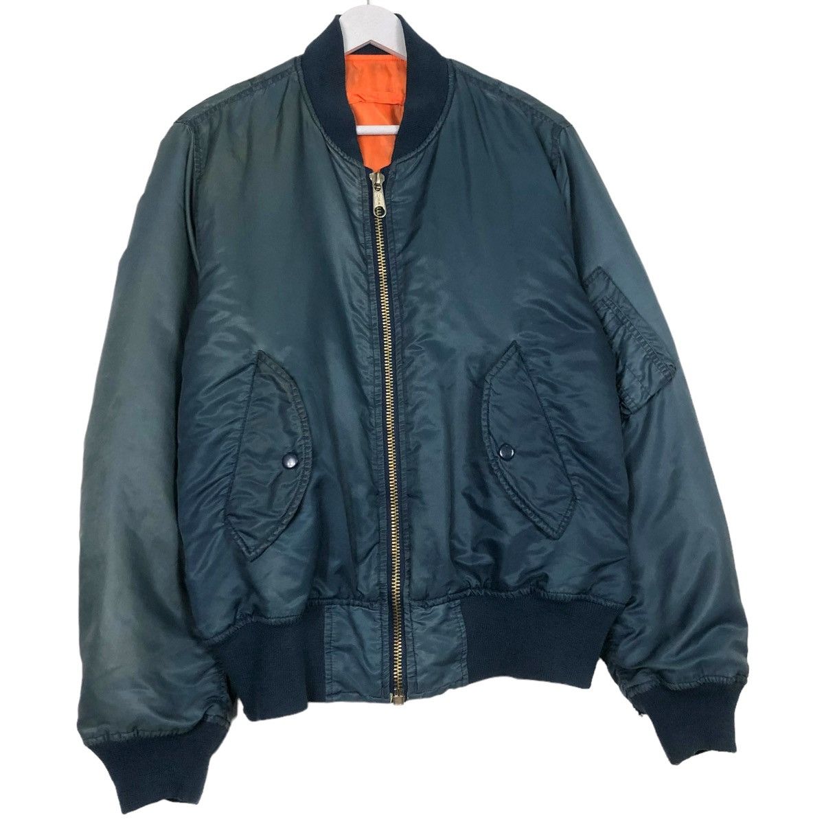 Flight Club × Japanese Brand 💥90s MA1 USA RIOT BOMBER JACKET Size US L / EU 52-54 / 3 - 3 Thumbnail