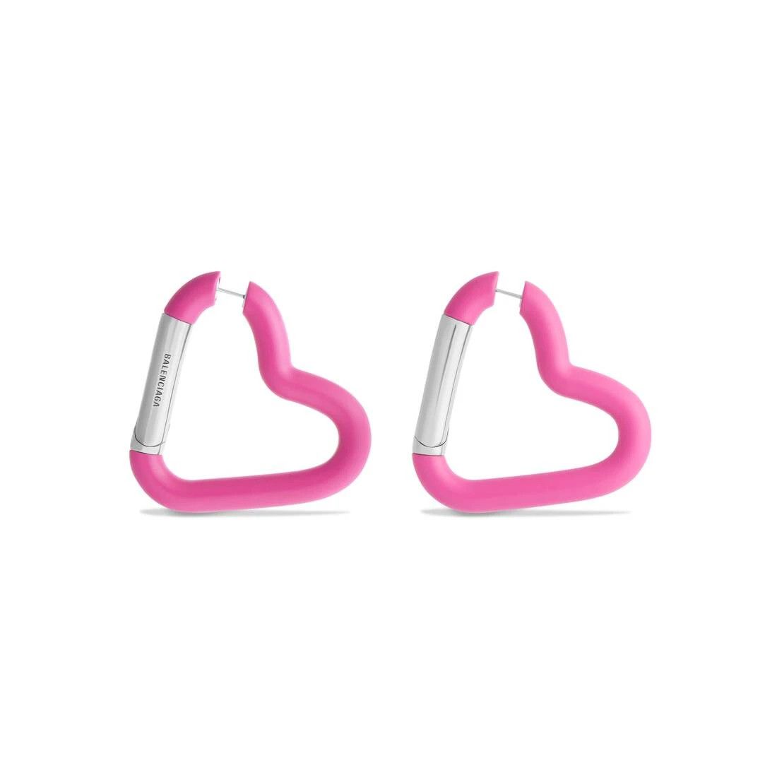 Balenciaga o1bcso1str0625 Size: OS / Love Clip Earring in Pink Size ONE SIZE - 1 Thumbnail