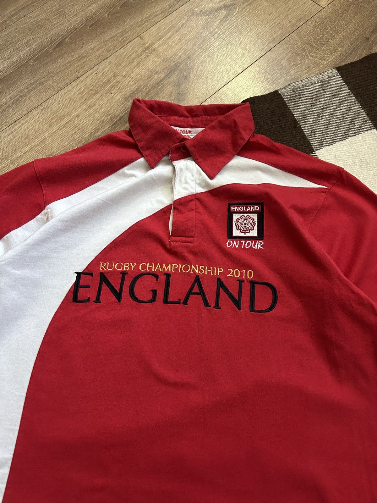 Vintage Vintage England Tour Rugby championship 2010 big logo polos Size US L / EU 52-54 / 3 - 2 Thumbnail