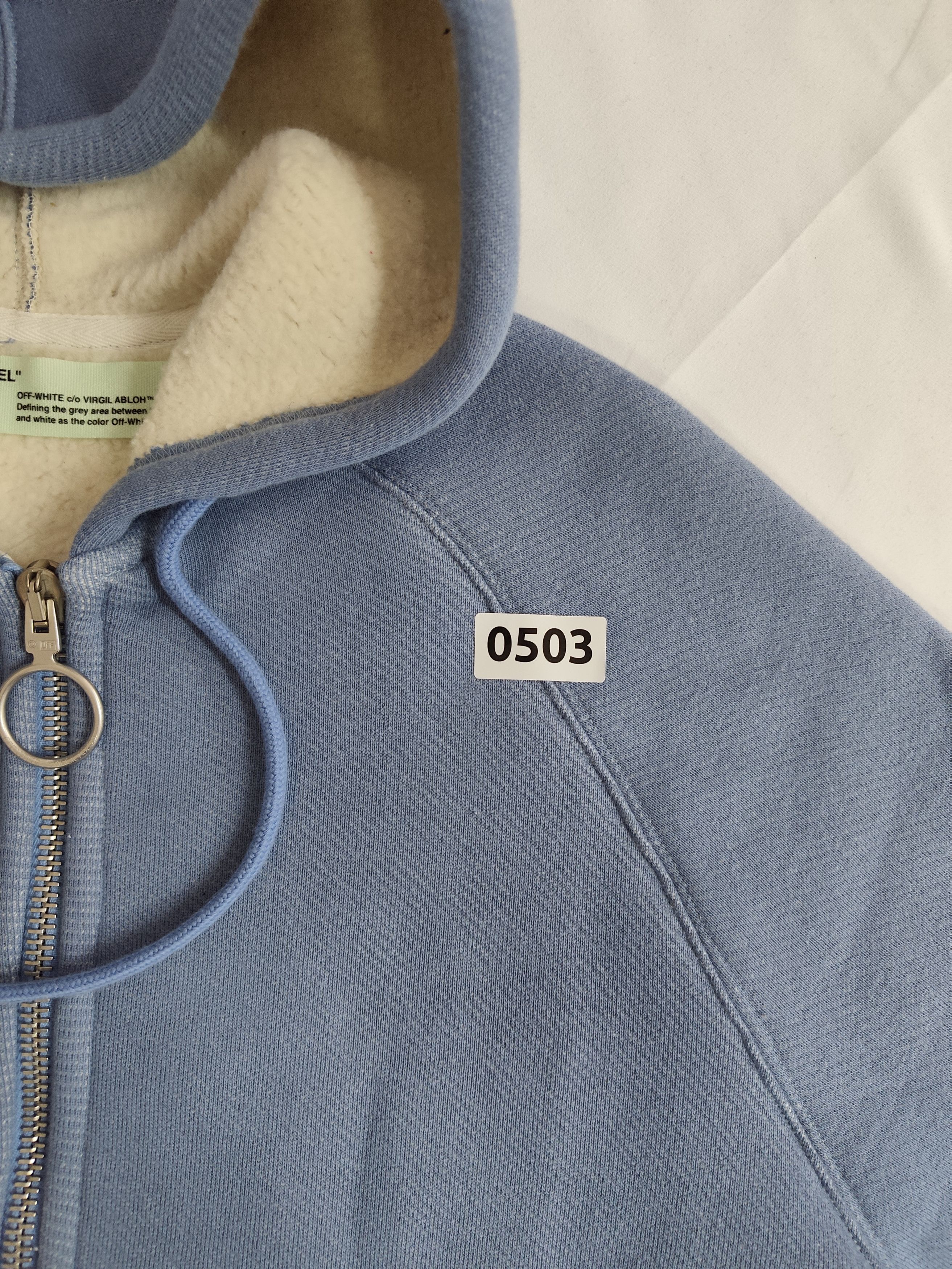 Off-White Off-White "Sherpa-Lined Crop Hoodie" Size S / US 4 / IT 40 - 9 Thumbnail