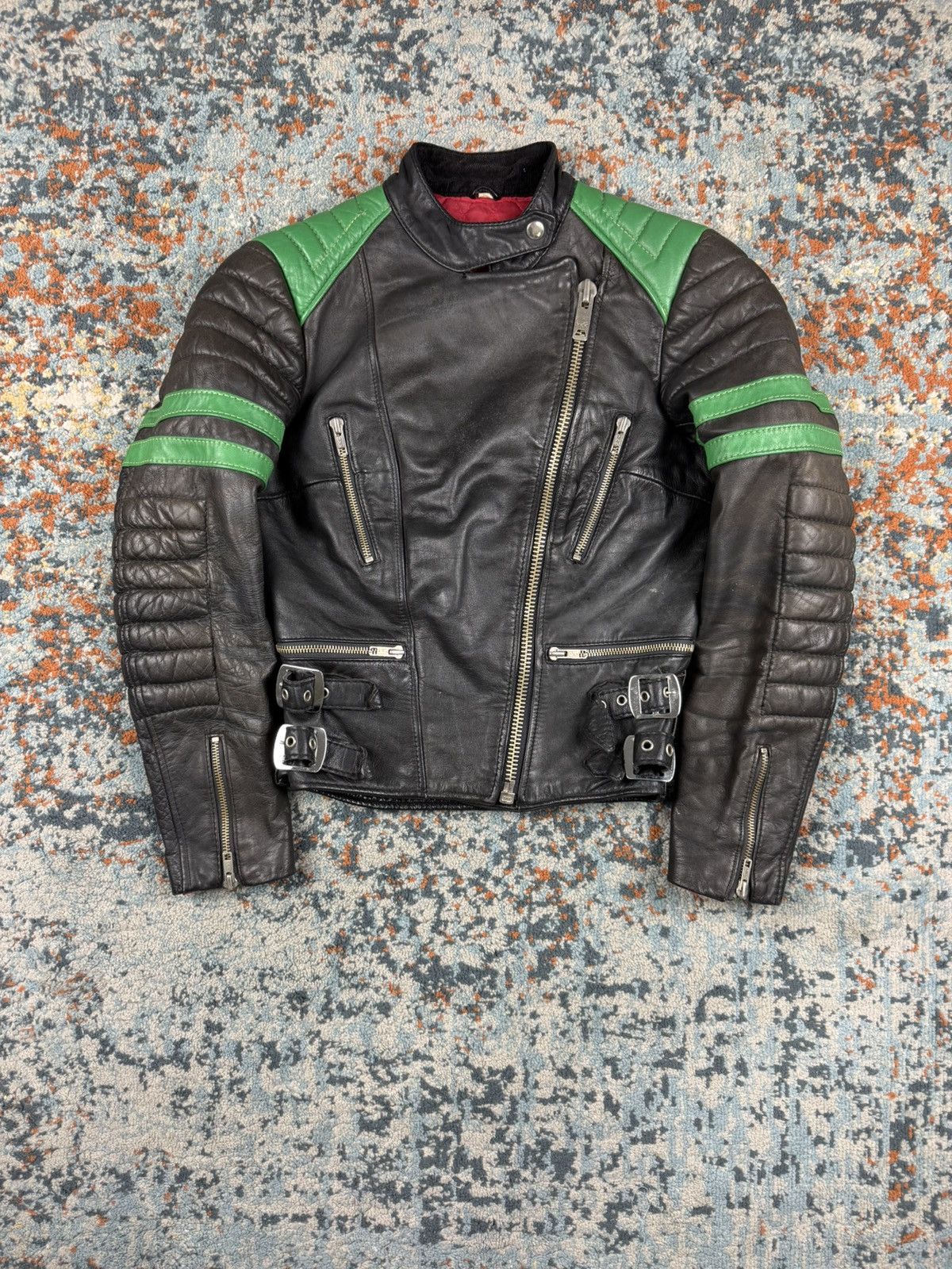 Vintage Vintage 90s Real Leather Racing ramones biker jacket cropped Size S / US 4 / IT 40 - 2 Thumbnail