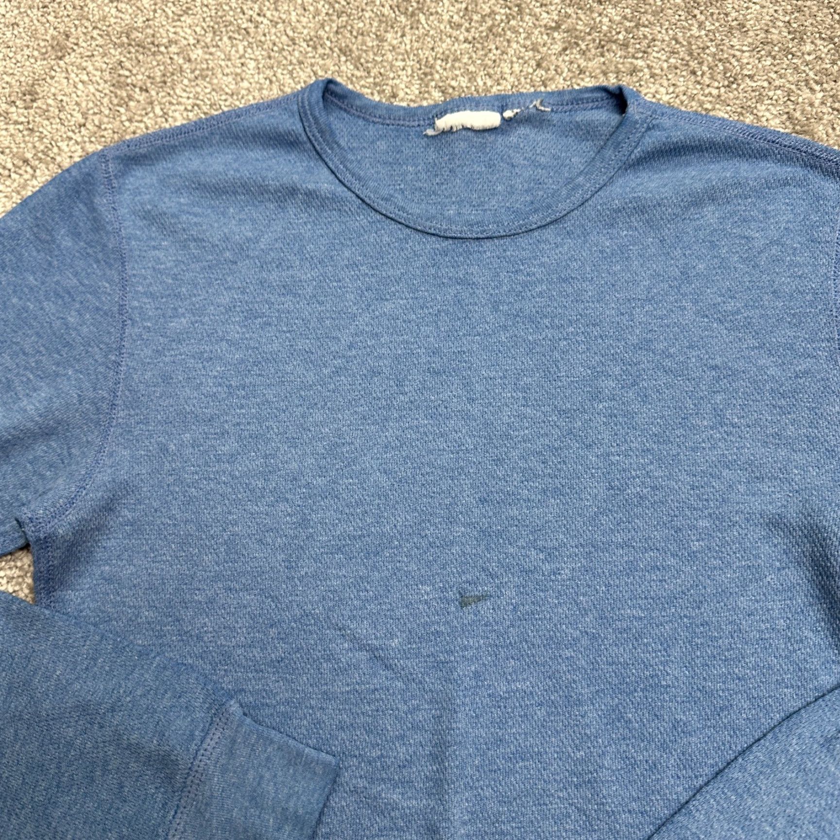 Vintage Unbranded Women's Casual Long Sleeve T-Shirt Small Blue Crew Neck Classic Tee Size S / US 4 / IT 40 - 3 Thumbnail