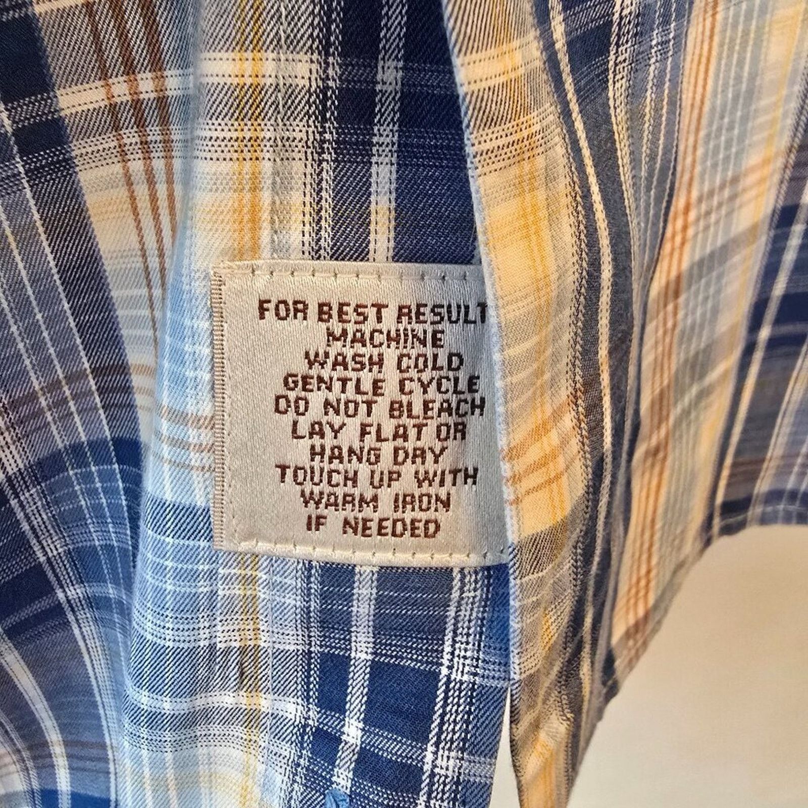 Peter Millar Peter Millar Crown Collection Blue Yellow Plaid Shirt XL Size US XL / EU 56 / 4 - 9 Thumbnail