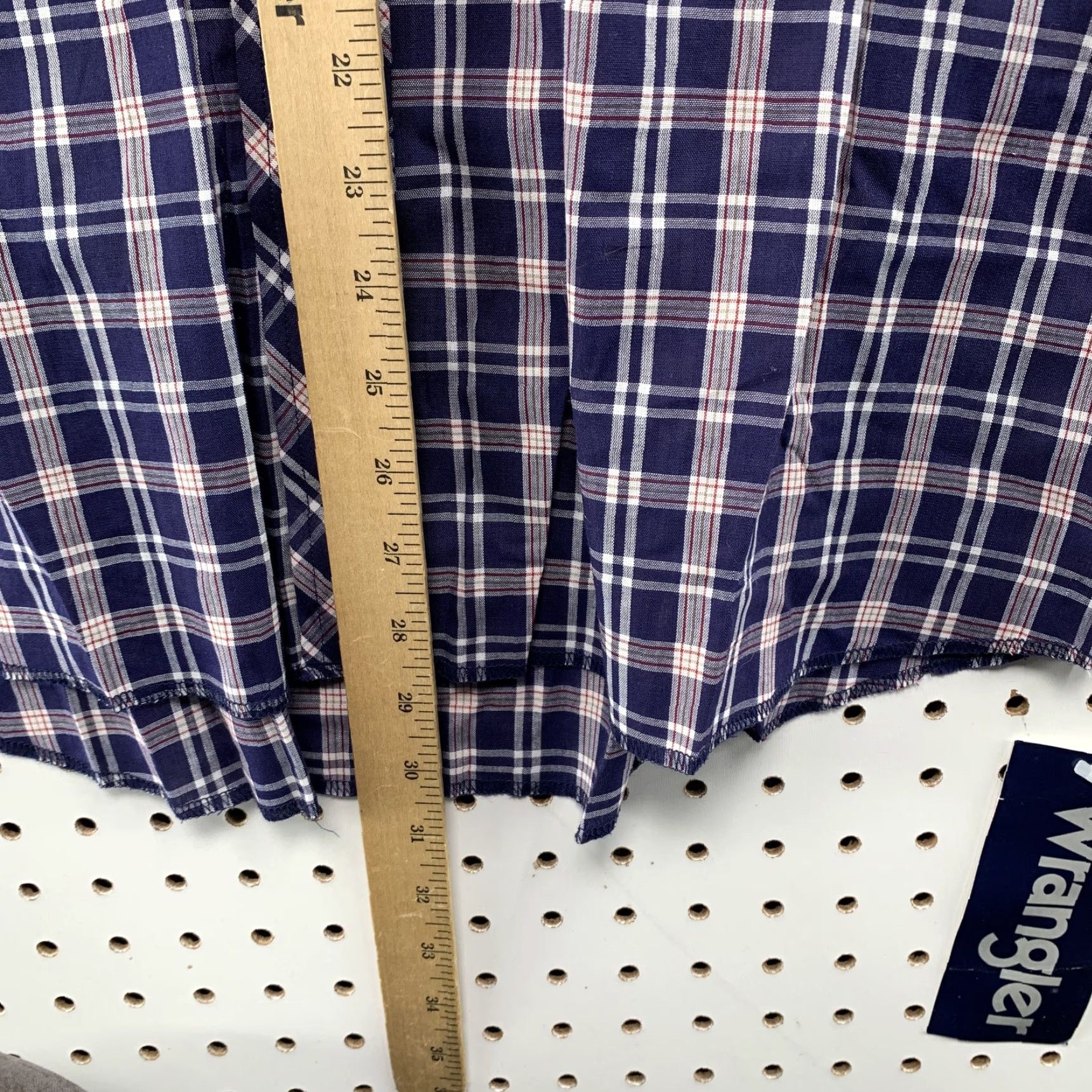 Wrangler WRANGLER Men's Large Blue Plaid Pearl Snap Western Shirt Short Sleeve NWT Size US L / EU 52-54 / 3 - 6 Thumbnail