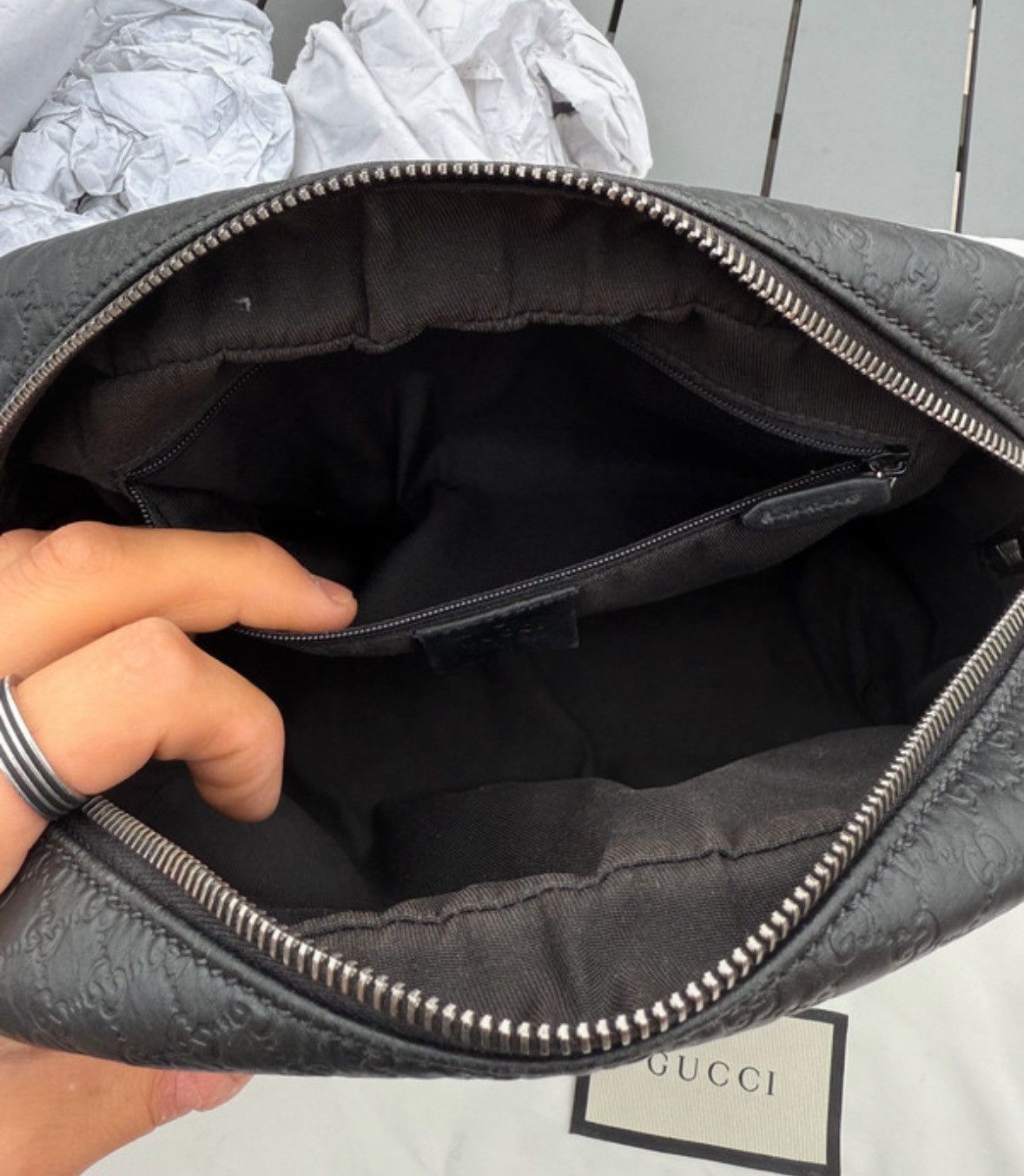 Gucci Gucci Leather Pouch – Black – Brand New with Tags Size 38 - 7 Thumbnail