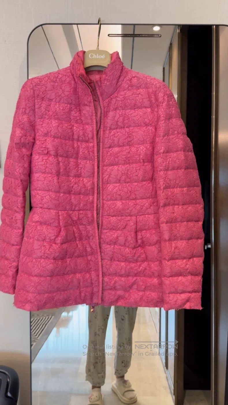 Valentino Valentino Rose red full lace down jacket Size M / US 6-8 / IT 42-44 - 1 Thumbnail