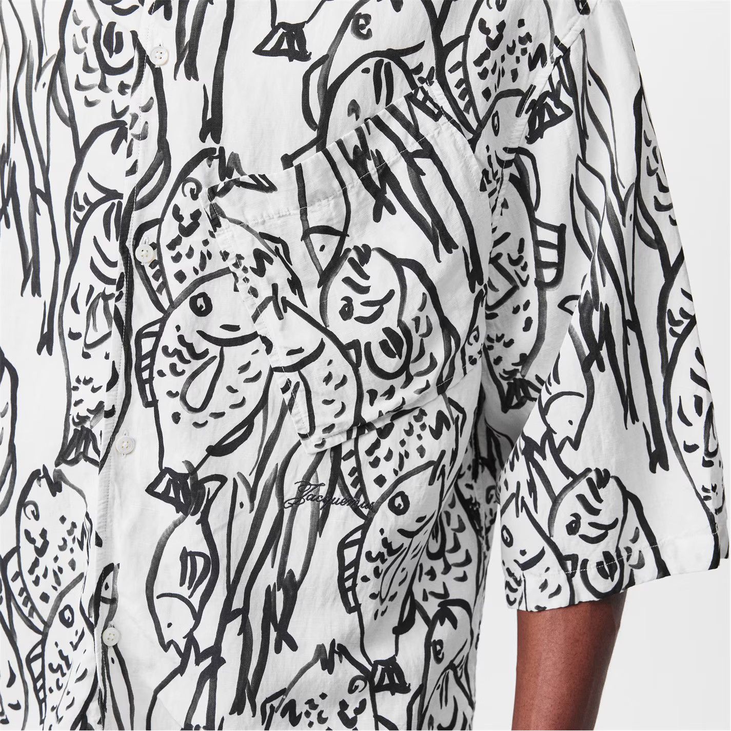 Jacquemus o1g2r1mq0426 Aloe Shirt in Black/White Size US M / EU 48-50 / 2 - 4 Thumbnail