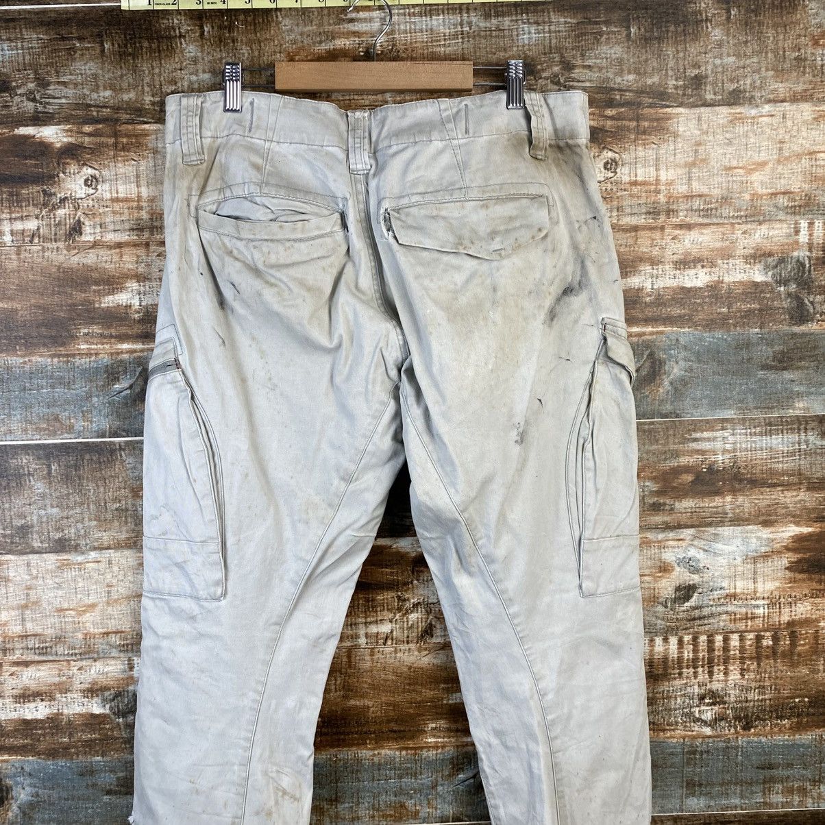 Japanese Brand DL Xebec White thrased dirty Cargo Multipocket Pants #C777 Size US 33 - 16 Thumbnail