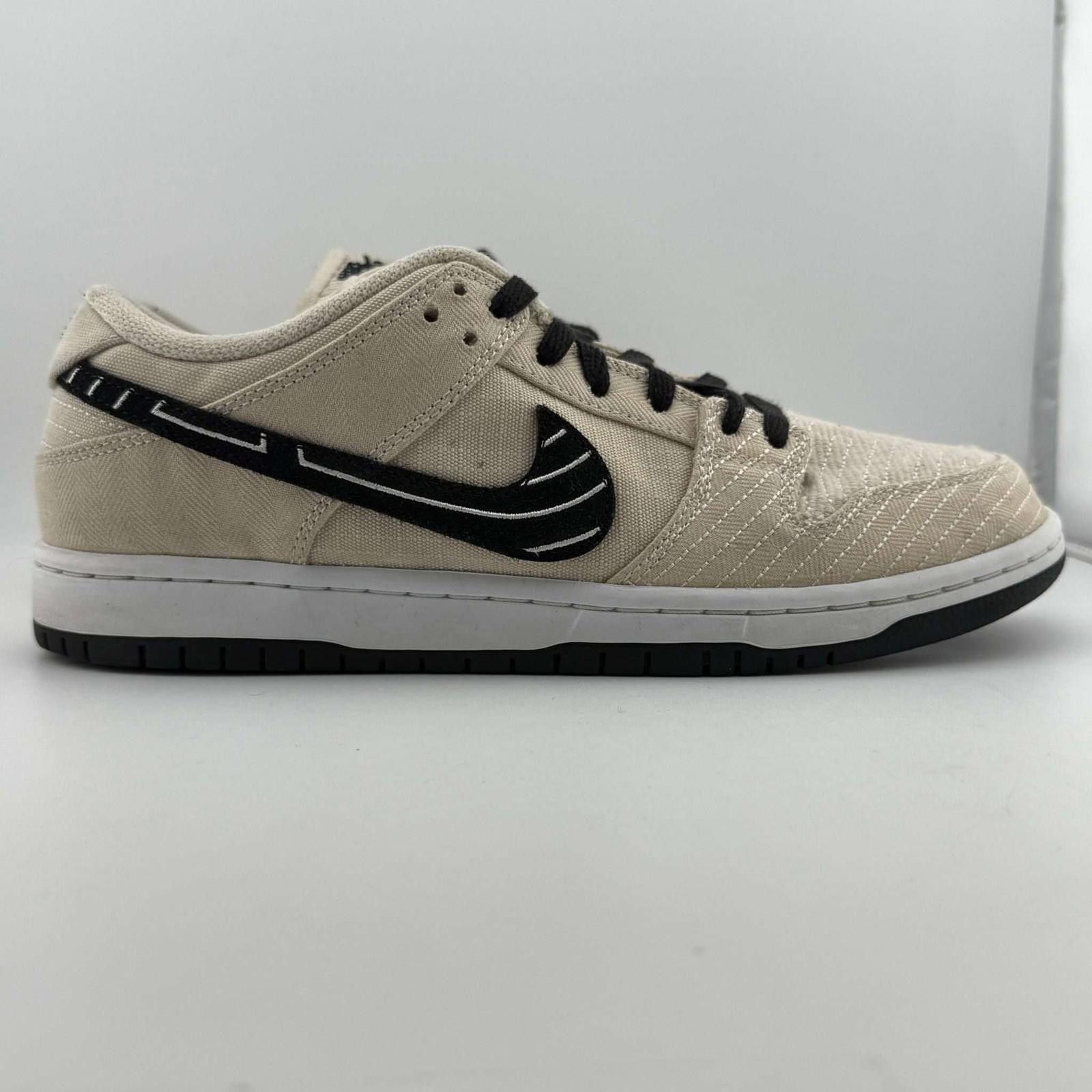 Nike Nike SB Dunk Low Pro QS Fossil Black Sail 8.5 Used Size US 8.5 / EU 41-42 - 4 Thumbnail