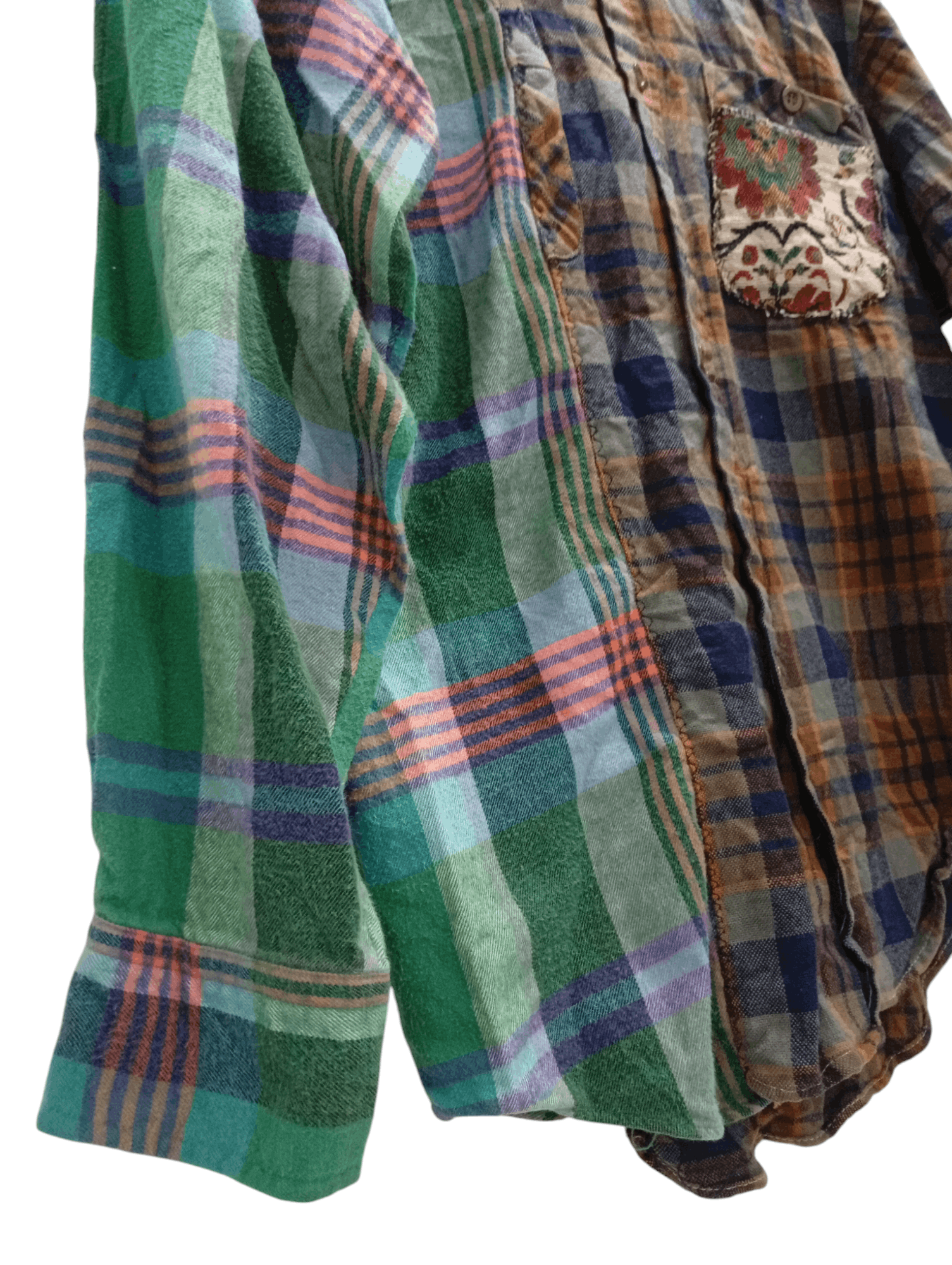 Flannel × Sears × Vintage 🔥🔥Vintage Sears Patchwork Plaid Flannel Shirt Size US M / EU 48-50 / 2 - 10 Thumbnail