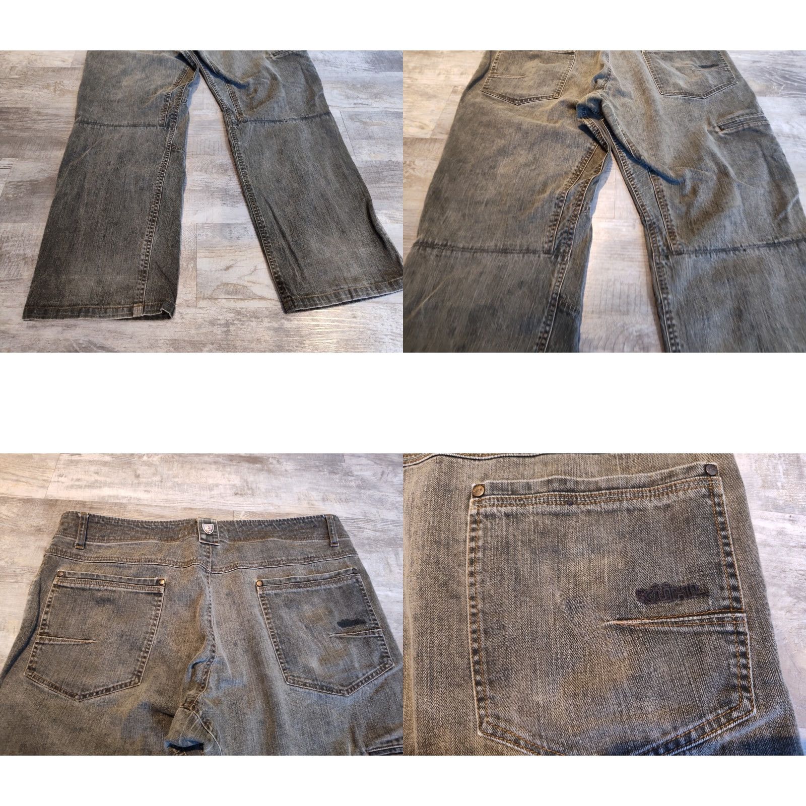 Vintage Kuhl Pants Mens 40x30 Workwear Cotton Canvas Brown Green Riot Patinadye Double Knee 40x30 Regular Mens Pants Size US 40 / EU 56 - 10 Thumbnail
