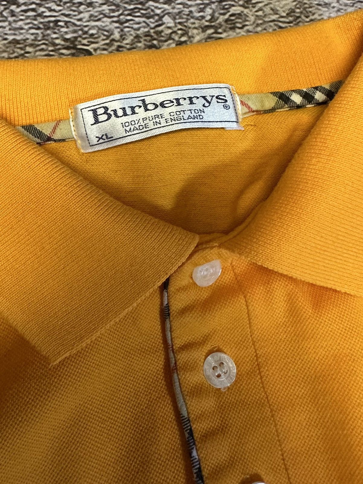 Burberry RARE 90s Burberrys London Orange 2 Nova Polo made in England Size US XL / EU 56 / 4 - 5 Thumbnail