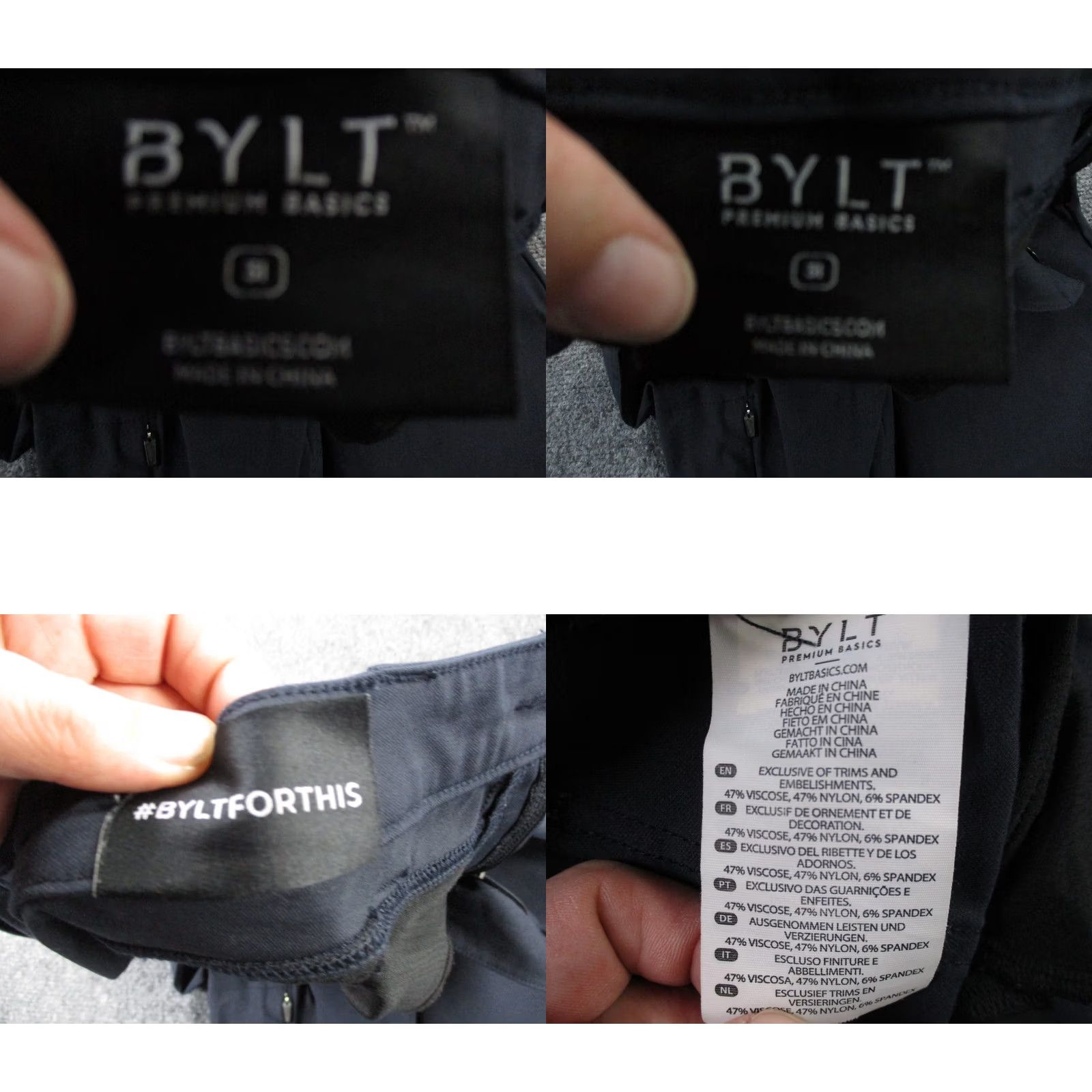 Vintage BYLT Pants Mens Size 31 Blue Navy Chino Slim Straight Stretch Premium Basics Business Size US 28 / EU 44 - 8 Thumbnail