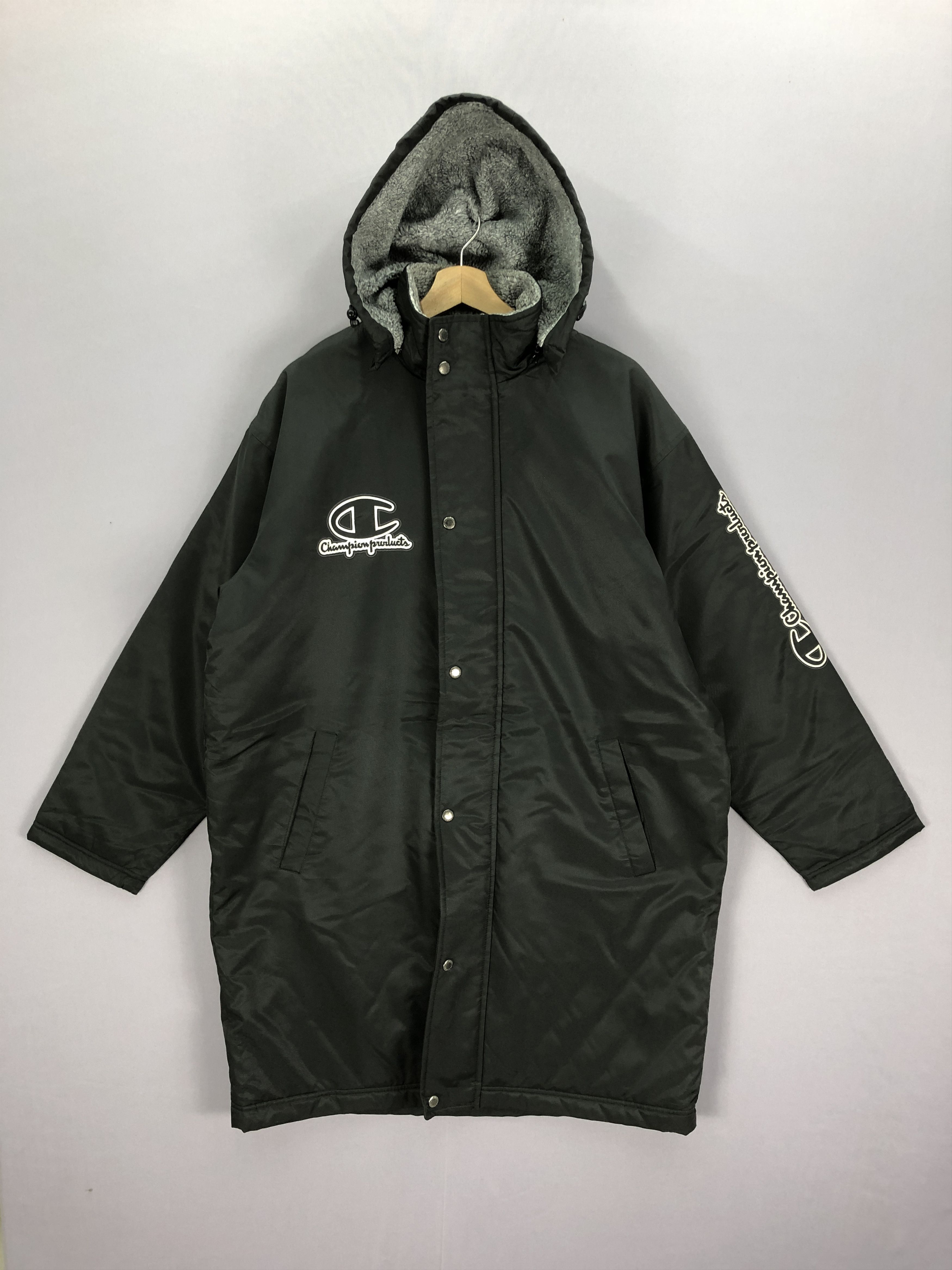 Champion × Vintage Vintage Champion Long Coat Coach Jacket Sherpa Lining Size US XL / EU 56 / 4 - 3 Thumbnail