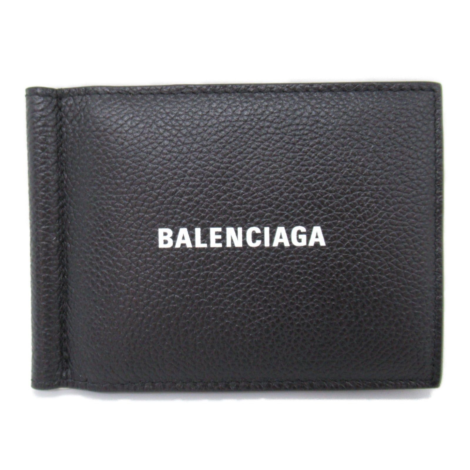 Balenciaga Balenciaga Bi-Fold Wallet Leather Black Size ONE SIZE - 1 Thumbnail