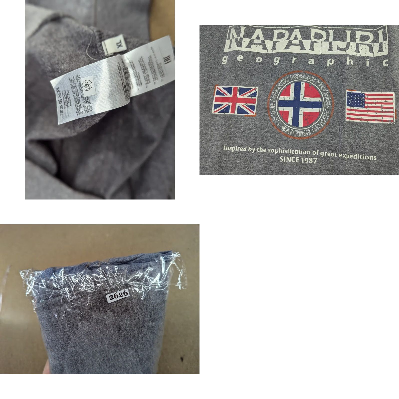 Napapijri Napapijri Mens Sweatshirt XL Crewneck Gray Antarctic Research Program Cotton Sweatshirt Mens XL Gray Napapijri Size US XL / EU 56 / 4 - 9 Thumbnail