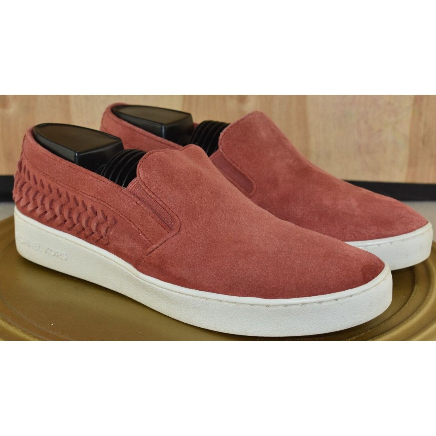 Michael Kors Michael Kors Womens Stevie Suede Red Slip On Boat Shoes Size Size US 8.5 / IT 38.5 - 2 Thumbnail