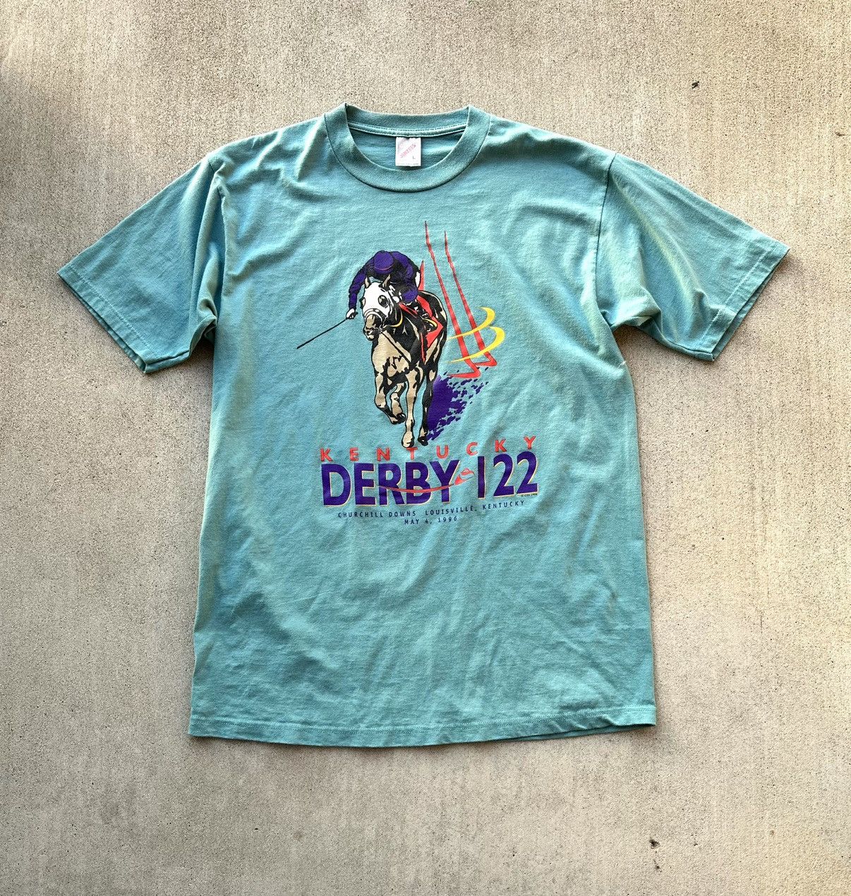 Jerzees × Vintage Vintage Kentucky Derby Tee Shirt 97’ Jerzees Made In USA Size US M / EU 48-50 / 2 - 1 Thumbnail