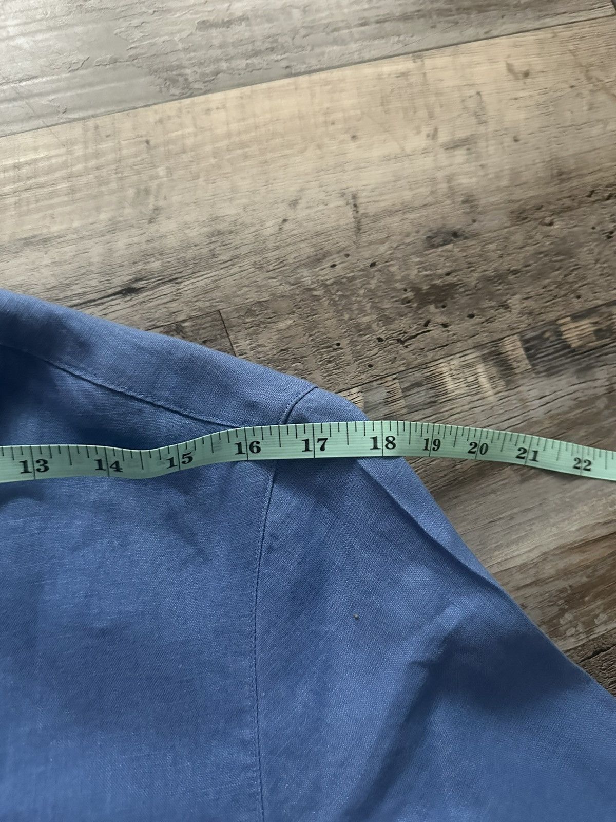 Ralph Lauren Vintage Ralph Lauren Blue 100% Linen Button-Up Shirt Size M Size M / US 6-8 / IT 42-44 - 9 Thumbnail