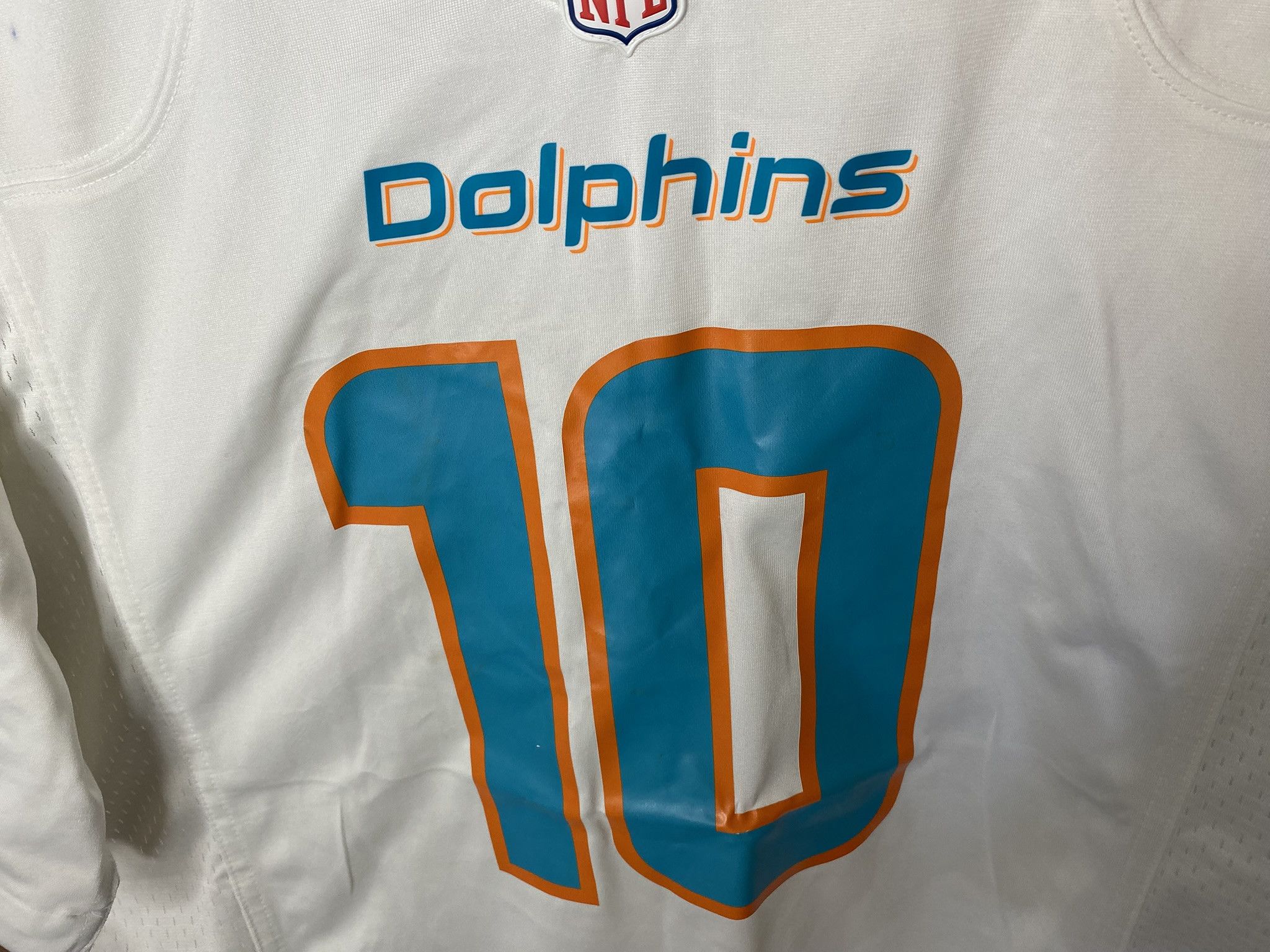 Nike HILL #10 MIAMI DOLPHINS 2023 NFL FOOTBALL SHIRT JERSEY NIKE Size US L / EU 52-54 / 3 - 4 Thumbnail
