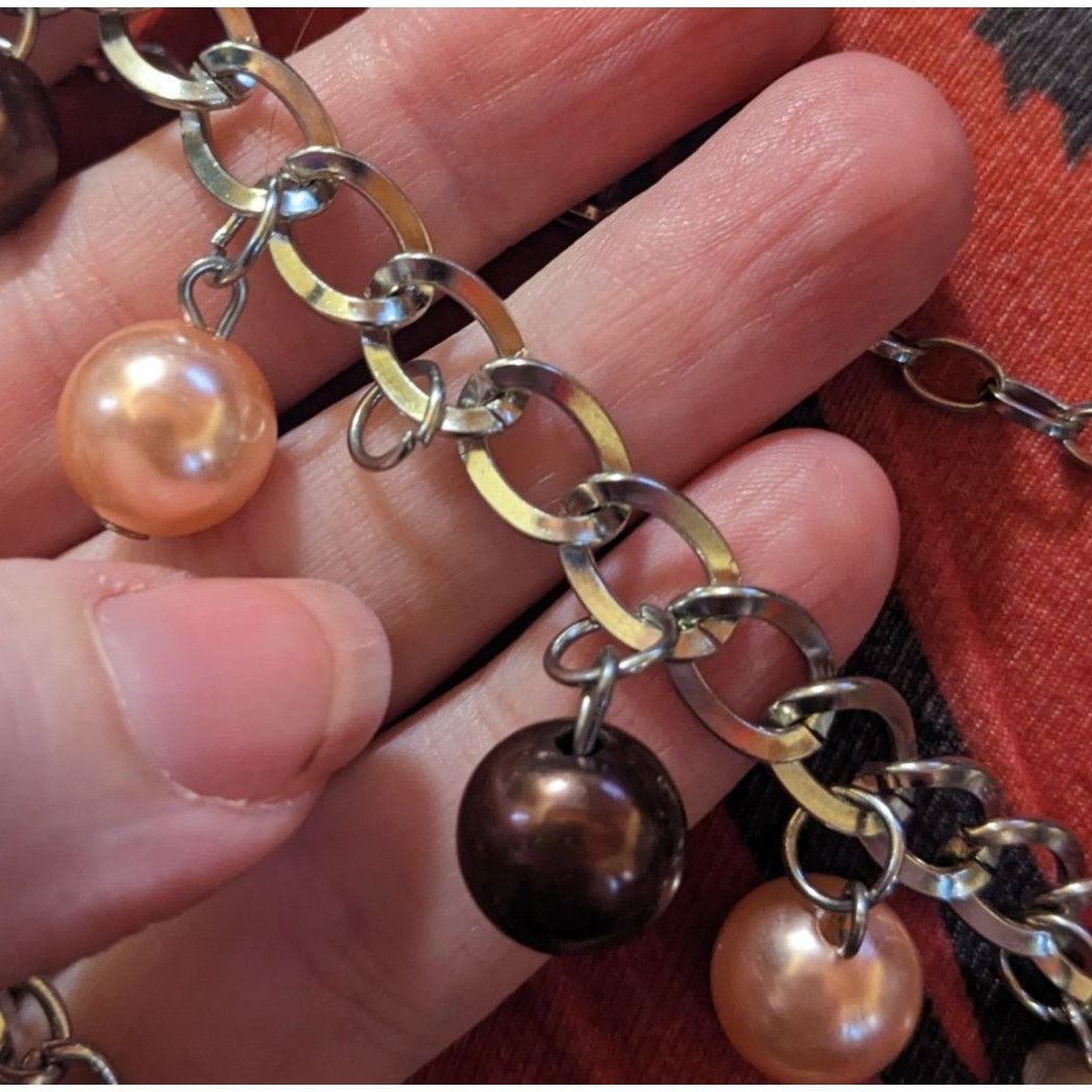 Other Multilayer Chain Pearl Fringe Necklace Size ONE SIZE - 6 Thumbnail
