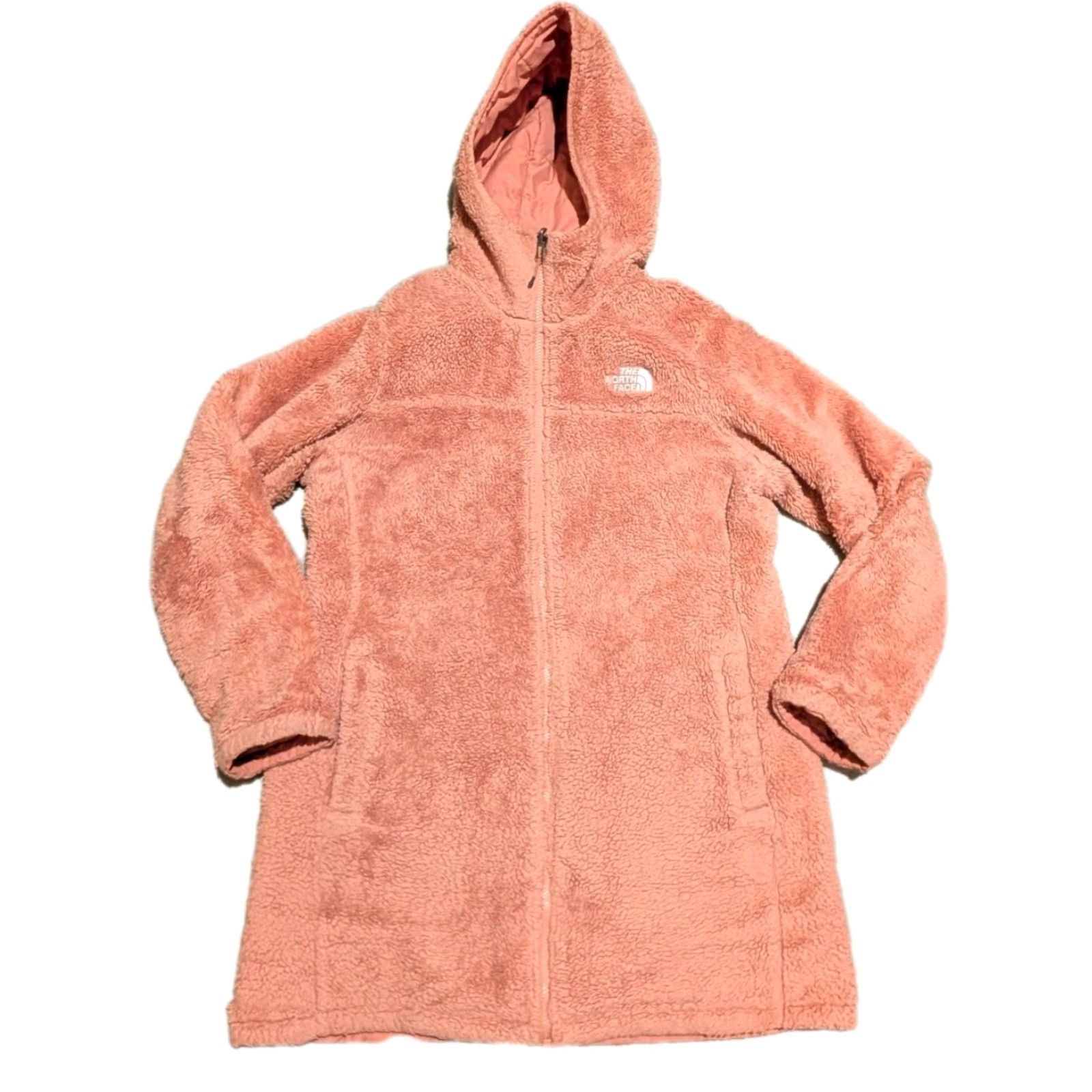 The North Face The North Face Jacket Womens Large Pink Mossbud Reversible Hooded Fleece Parka Size L / US 10 / IT 46 - 2 Thumbnail