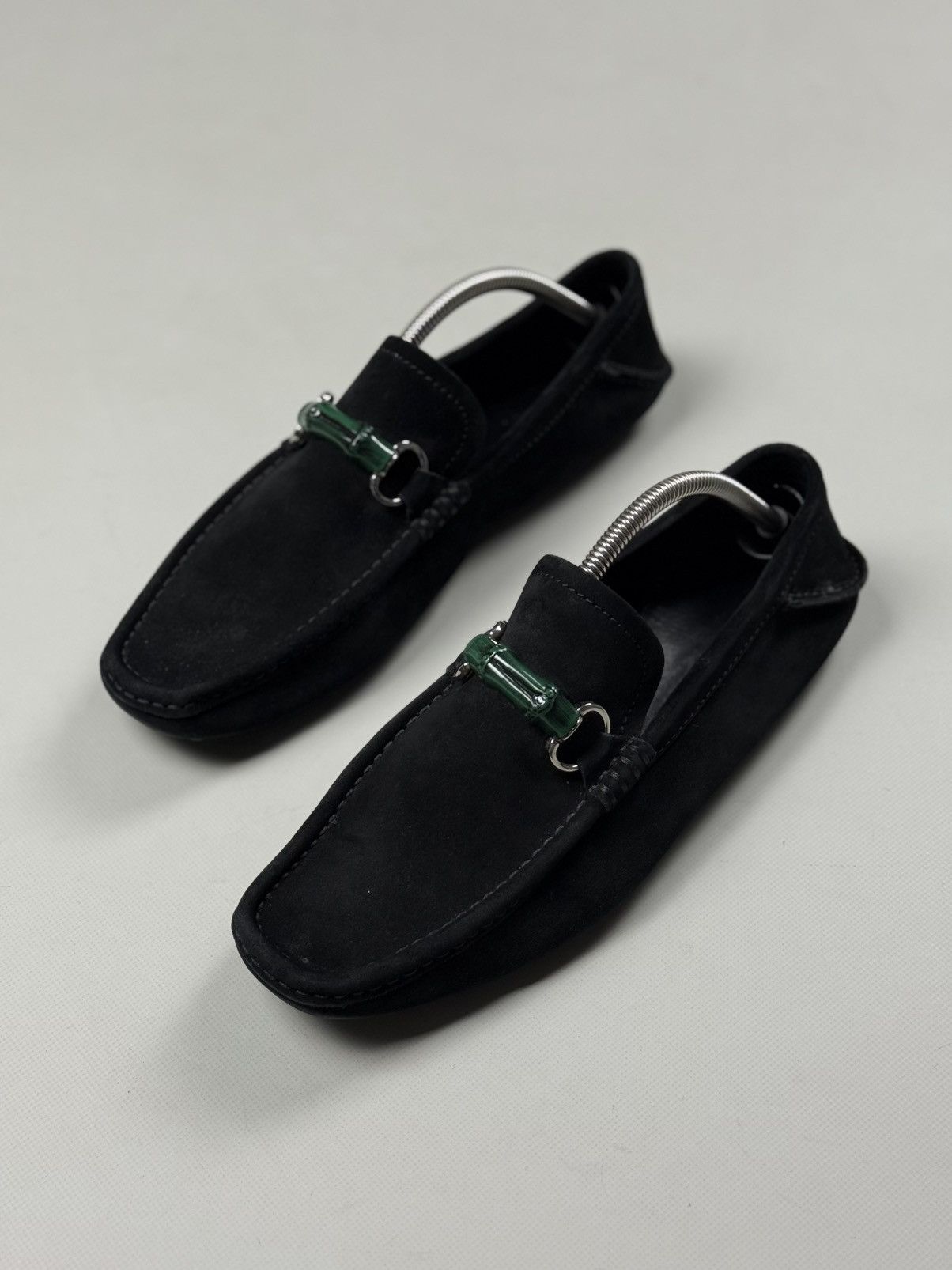 Gucci Gucci Bamboo Horsebit Suede Classic Formal Loafers Shoes Size US 8.5 / EU 41-42 - 11 Thumbnail