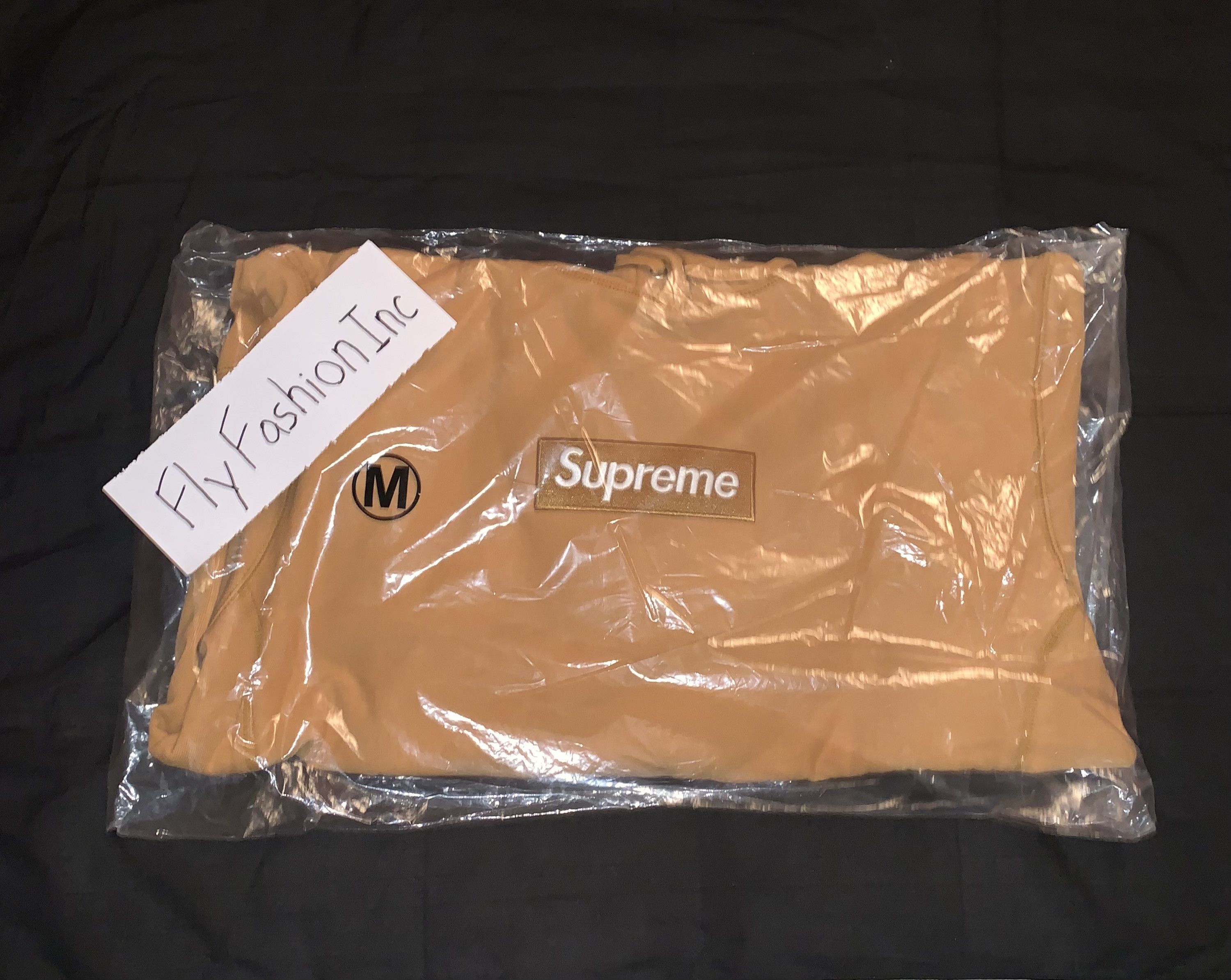 Supreme Supreme Box Logo Hoodie / Light Mustard Size US M / EU 48-50 / 2 - 1 Thumbnail
