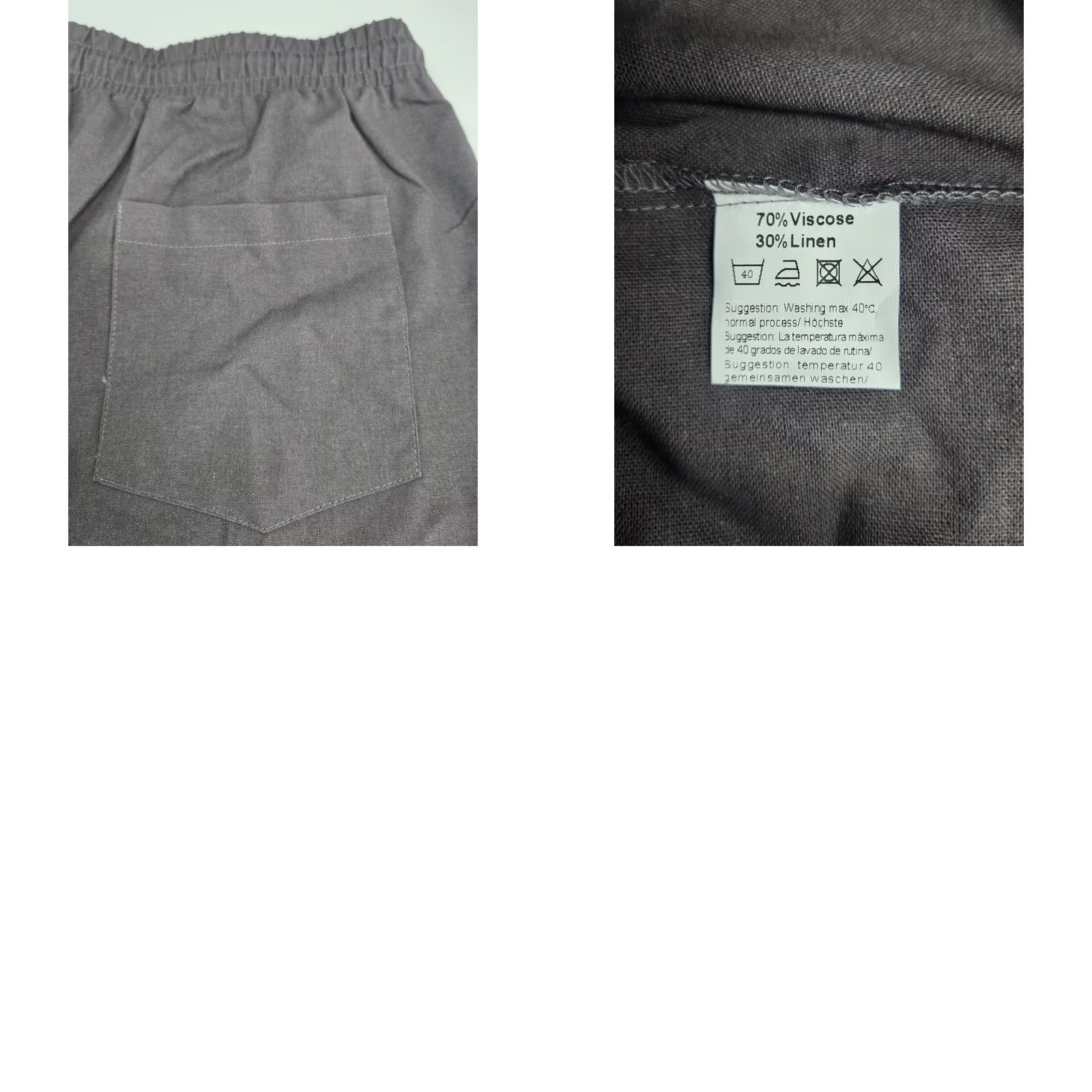 Vintage COOFANDY Mens Brown Casual Beach Shorts Drawstring Pockets Linen L #8789 Size US 33 - 8 Thumbnail