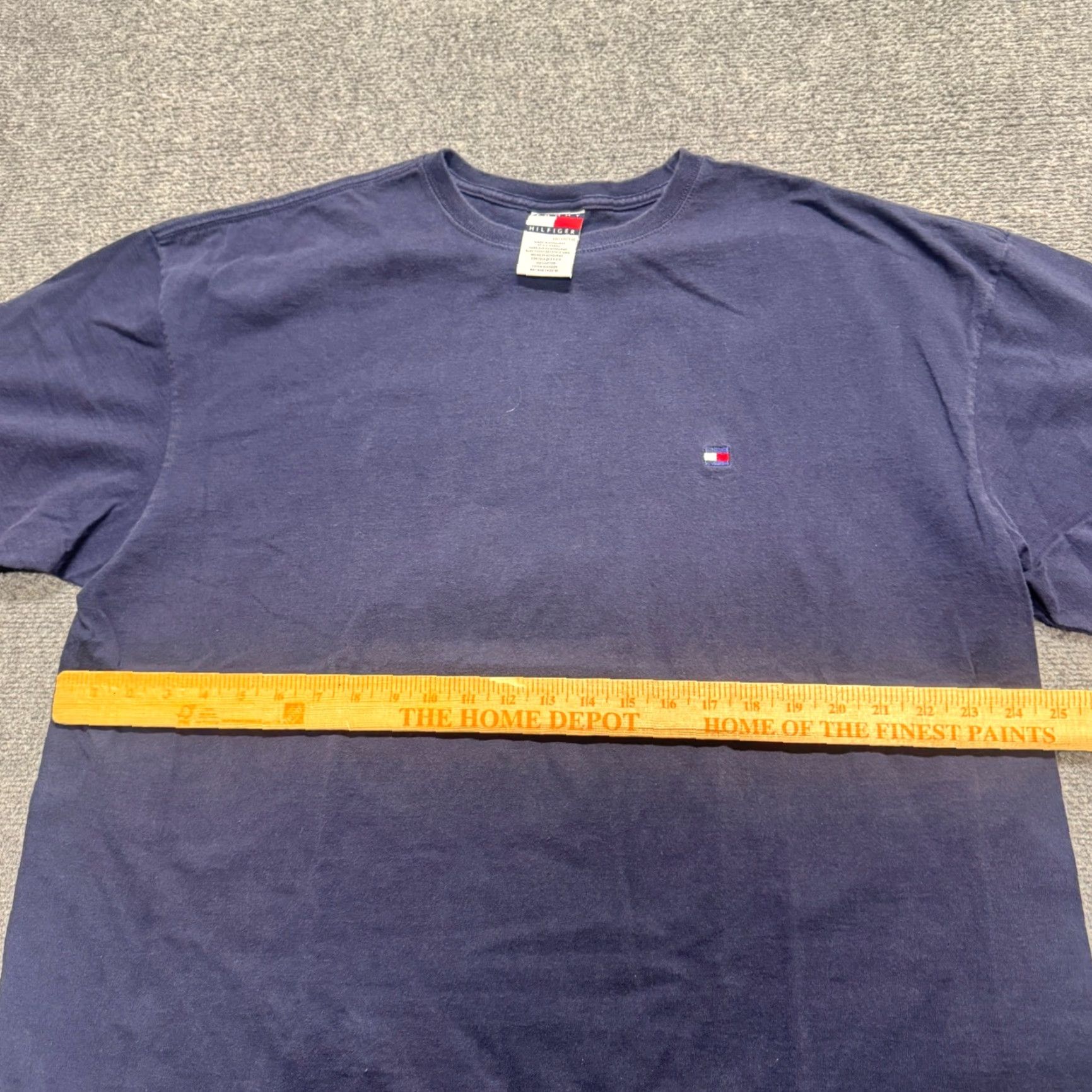 Tommy Hilfiger VINTAGE Tommy Hilfiger Shirt Men's 2XL Navy Blue 90s Boxy Faded Y2K Size US XXL / EU 58 / 5 - 5 Thumbnail