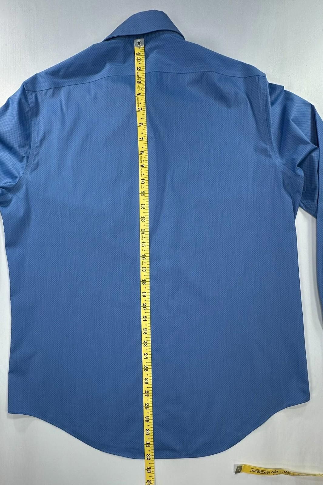 Calvin Klein Calvin Klein Slim Stretch Button Up Blue Men L 16-16.5/32-22 Size 42R - 3 Thumbnail