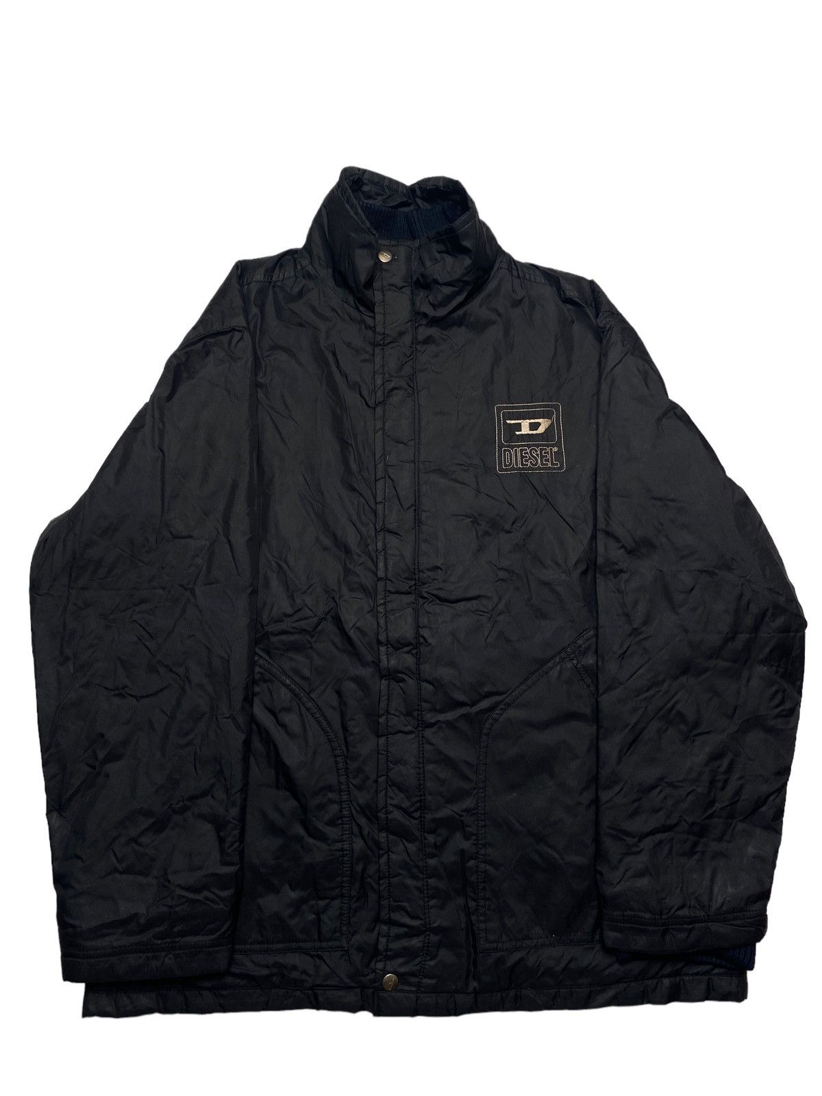 Diesel 2000s Diesel - Punk Label Iconic Big Logo Oversized Jacket Size US L / EU 52-54 / 3 - 4 Thumbnail