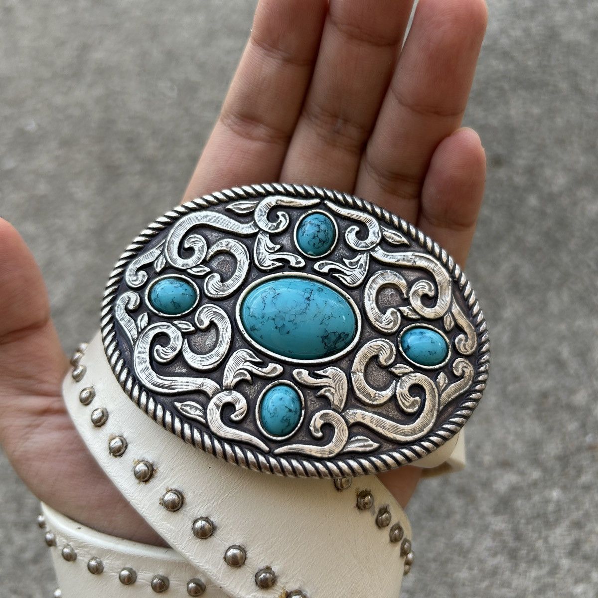 Vintage Vintage studded leatherbelt Feellike Navajo(Kapital Style) Size ONE SIZE - 2 Thumbnail