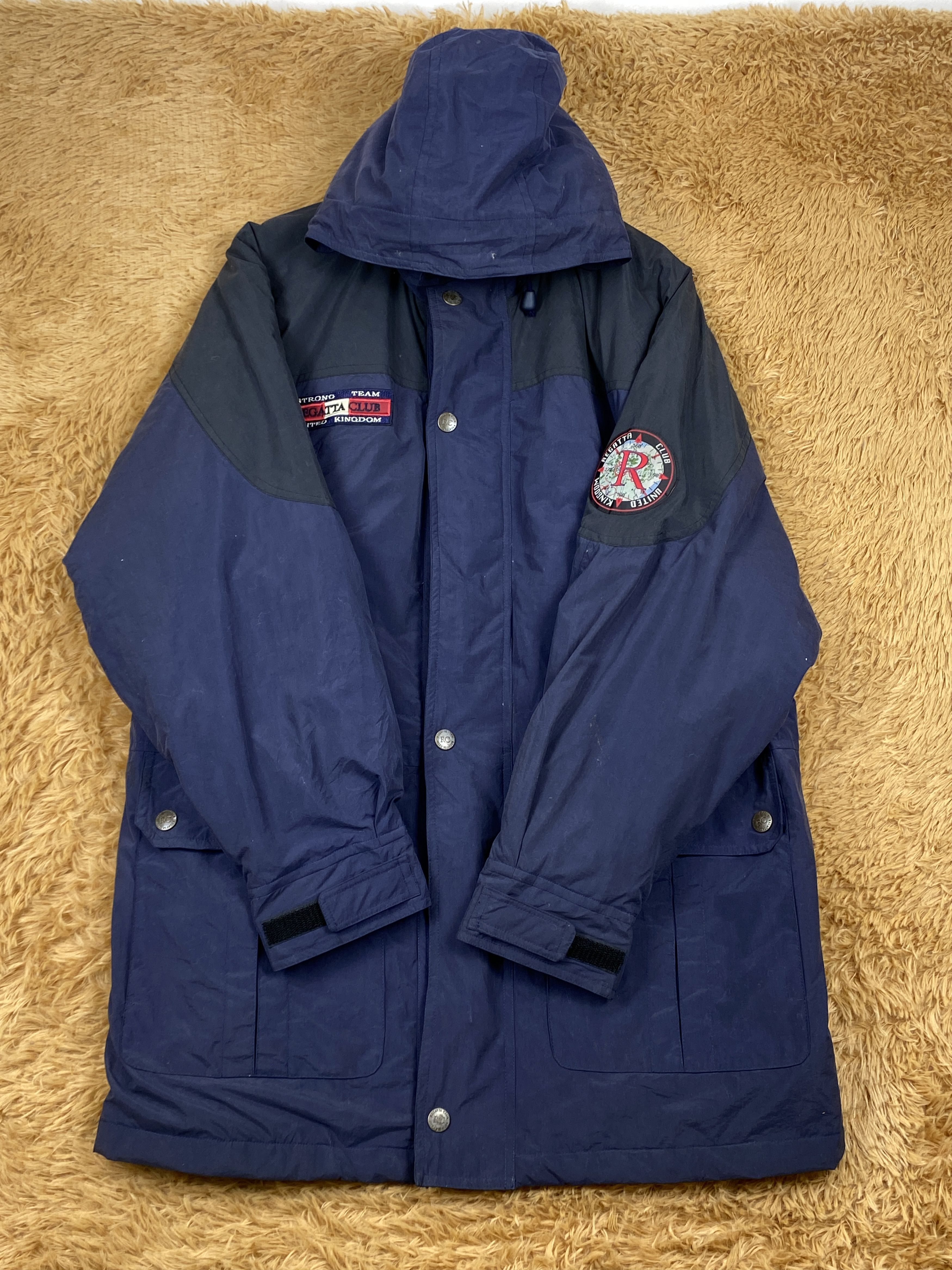 Japanese Brand Vintage Regatta Club Hoodie Quilted Jacket Size US L / EU 52-54 / 3 - 4 Thumbnail