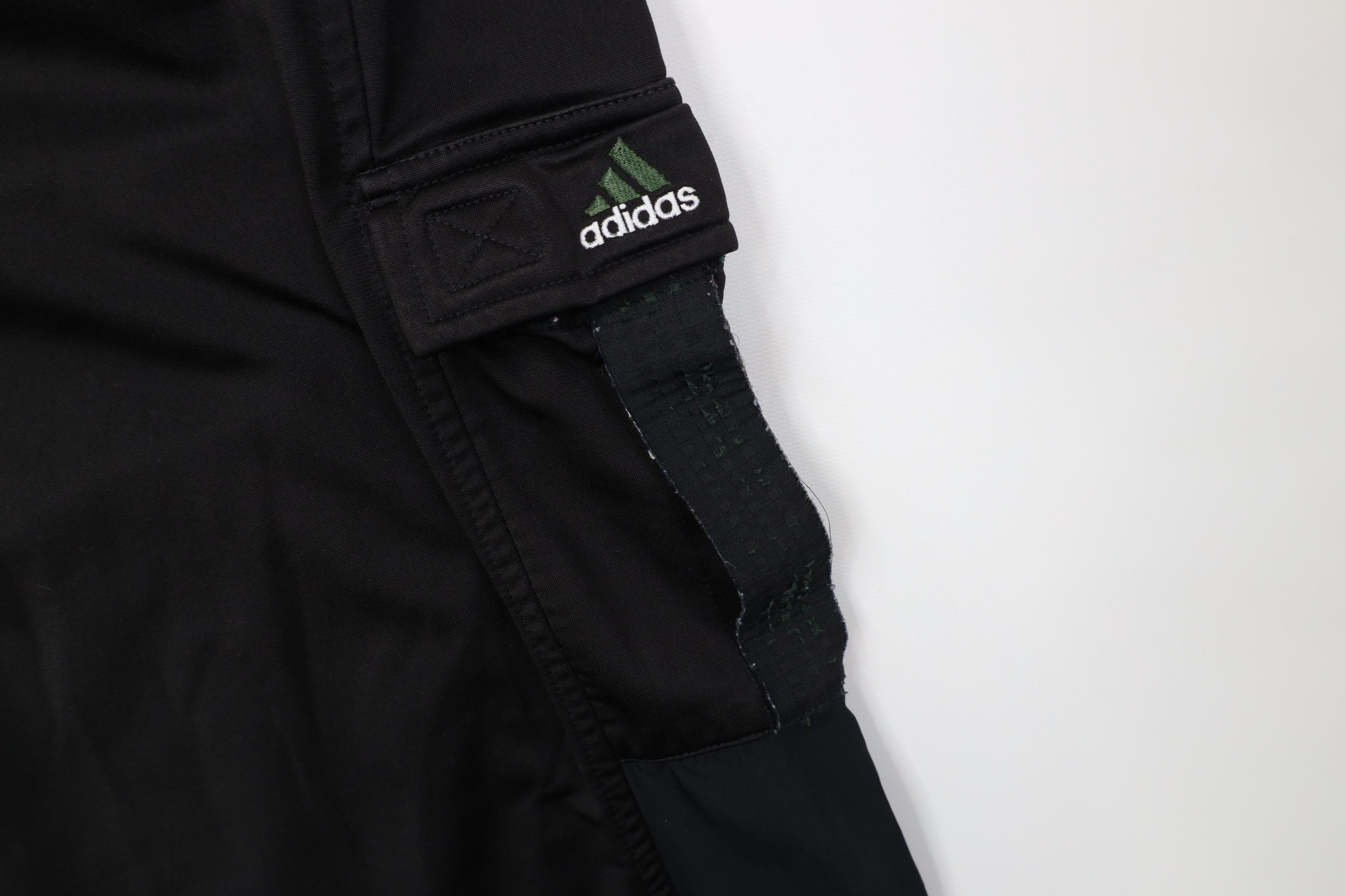 Adidas Vintage 90s Adidas Spell Out Wide Leg Cargo Pants Black Size US 38 / EU 54 - 5 Thumbnail