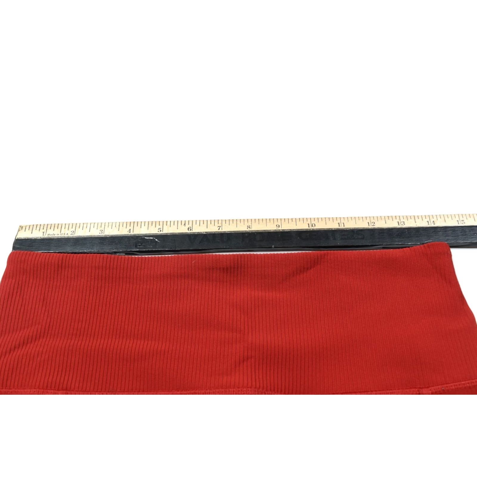 Athleta Athleta Salutation Stash Ribbed Flare Leggings Red Pull-On Stretch Womens Large L Red Flared Yoga Athletic Athleisure Pants Size 36" / US 14 / IT 50 - 7 Thumbnail